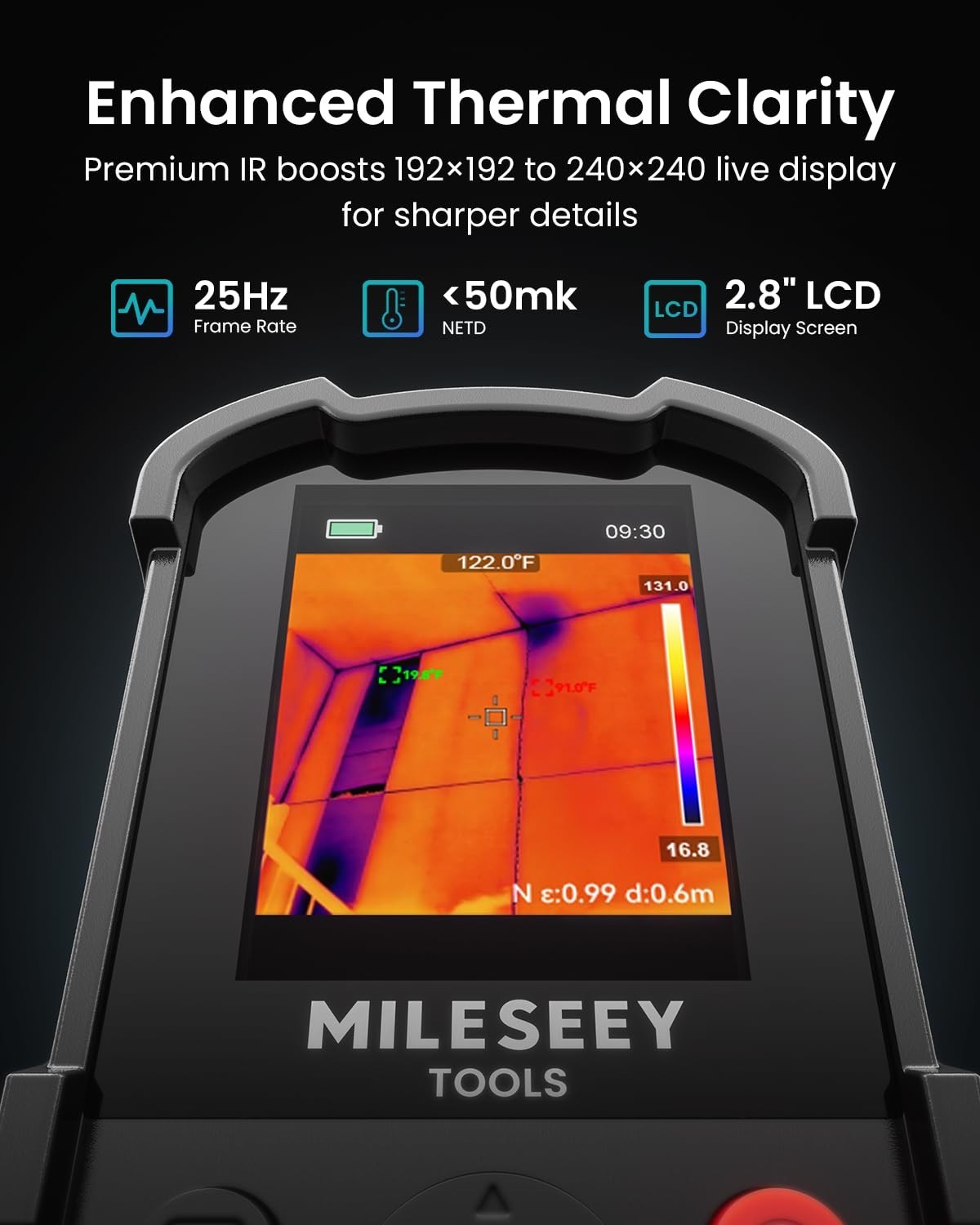 Handheld Infrared Thermal Imager – Super Resolution, Adjustable Emissivity