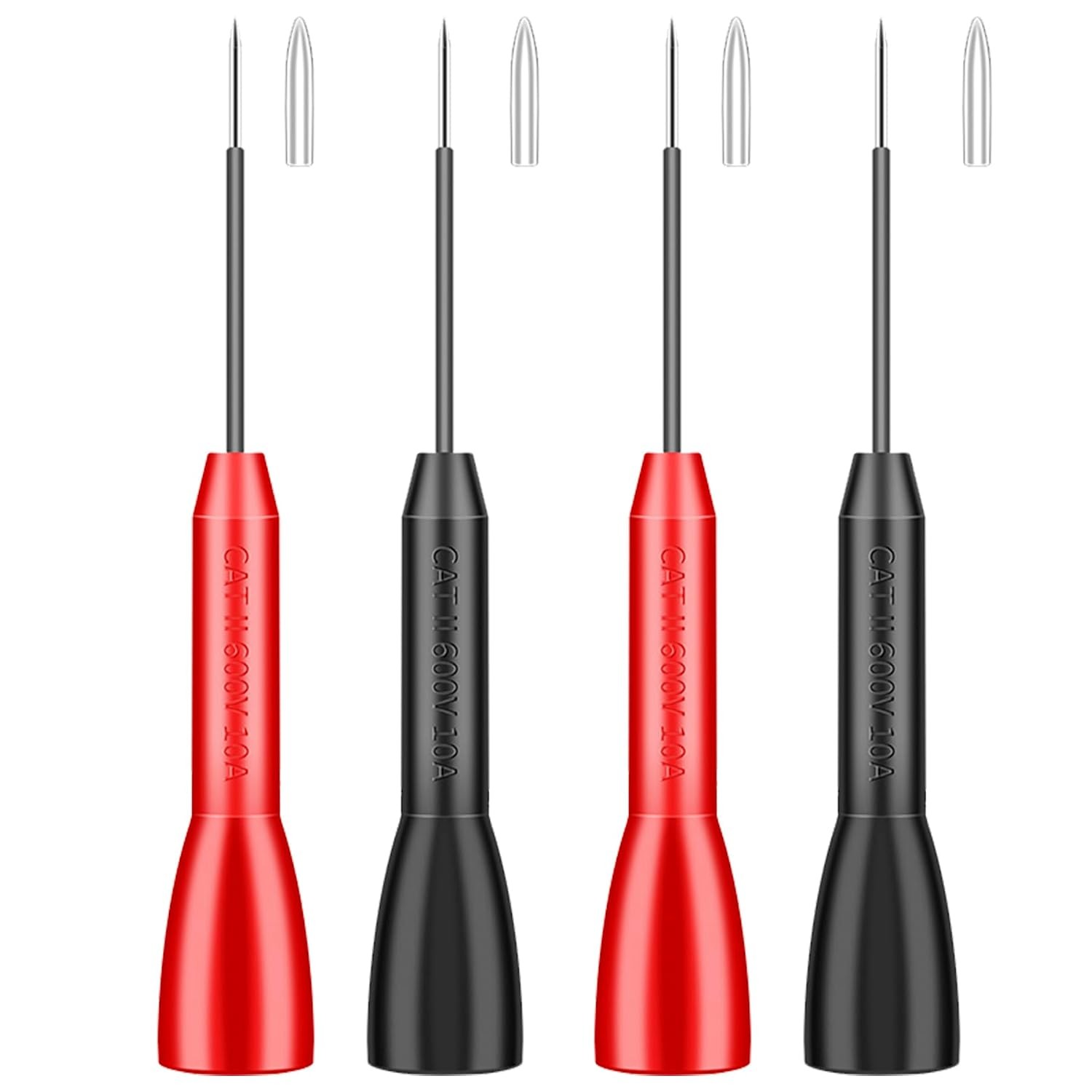 4 Pack 2mm Needle Probes for Fluke & Multimeters – Insulation-Piercing, 600V…