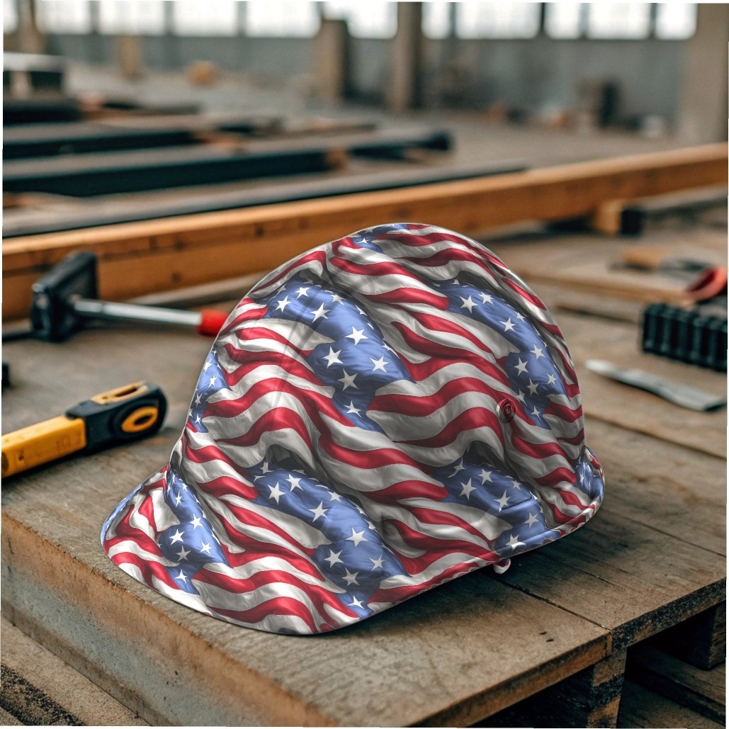 Waving Satin US Flag – 18″x46″ Hydrographic Film Hydro Dipping
