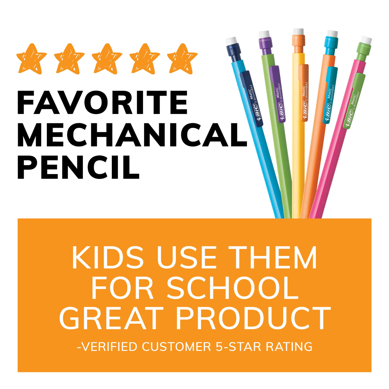 Bic Xtra Strong 24 Count Mechanical Pencils With Erasers 0.9Mm Number 2 Pencils.