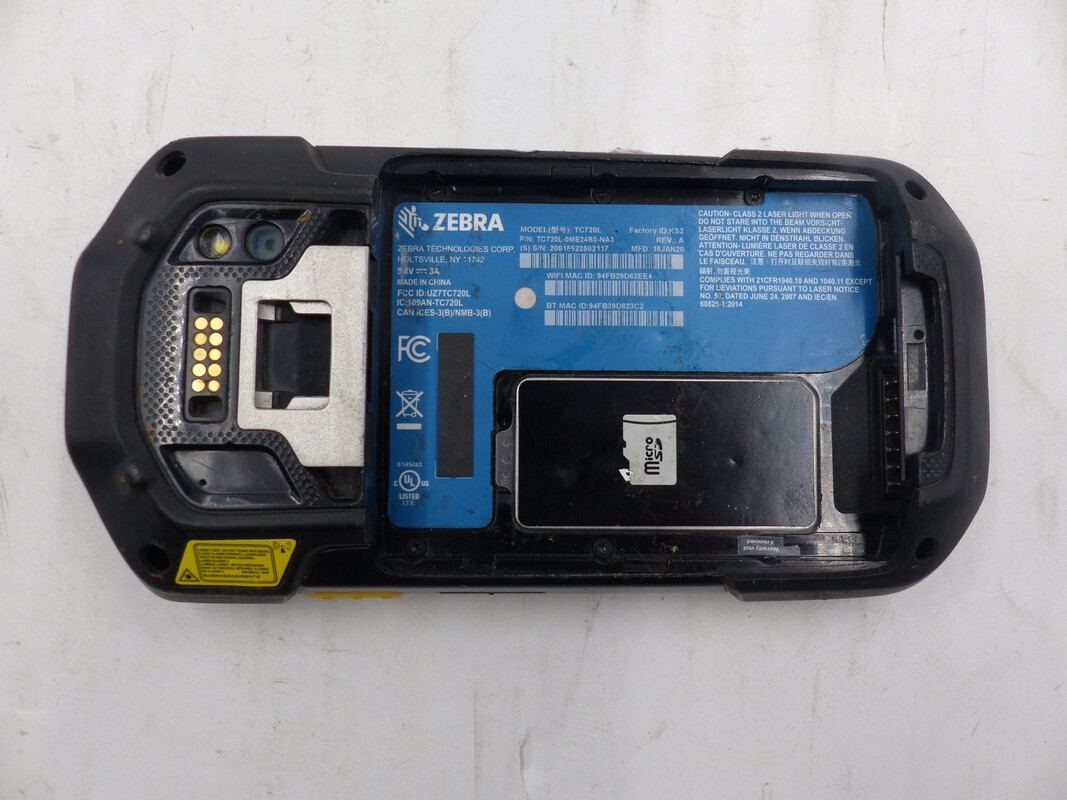 ZEBRA TC720L-0ME24B0-NA3 MOBILE BARCODE SCANNER TOUCH COMPUTER