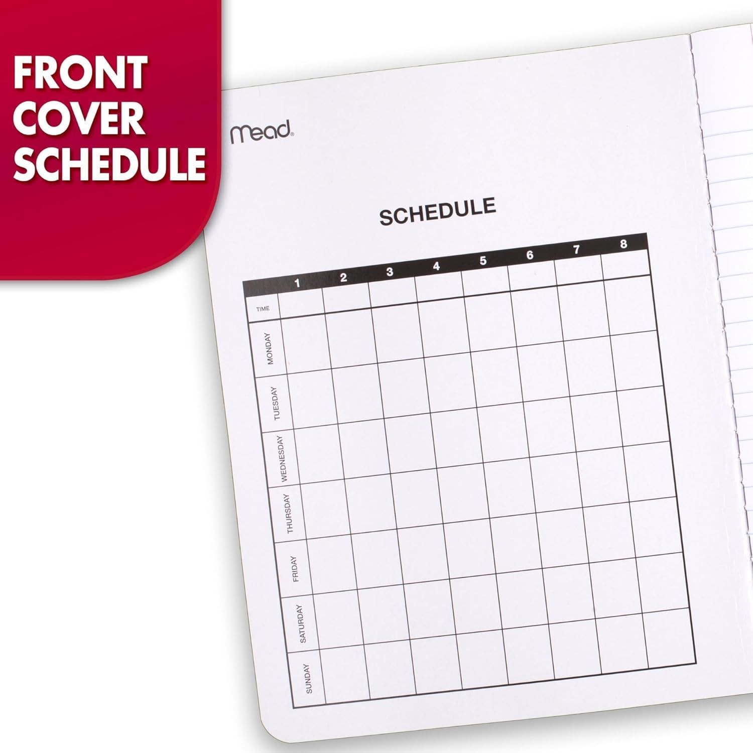 Mead Composition Notebook, Wide Ruled Paper, 7.5″ x 9.75″, Pack of 1, Black