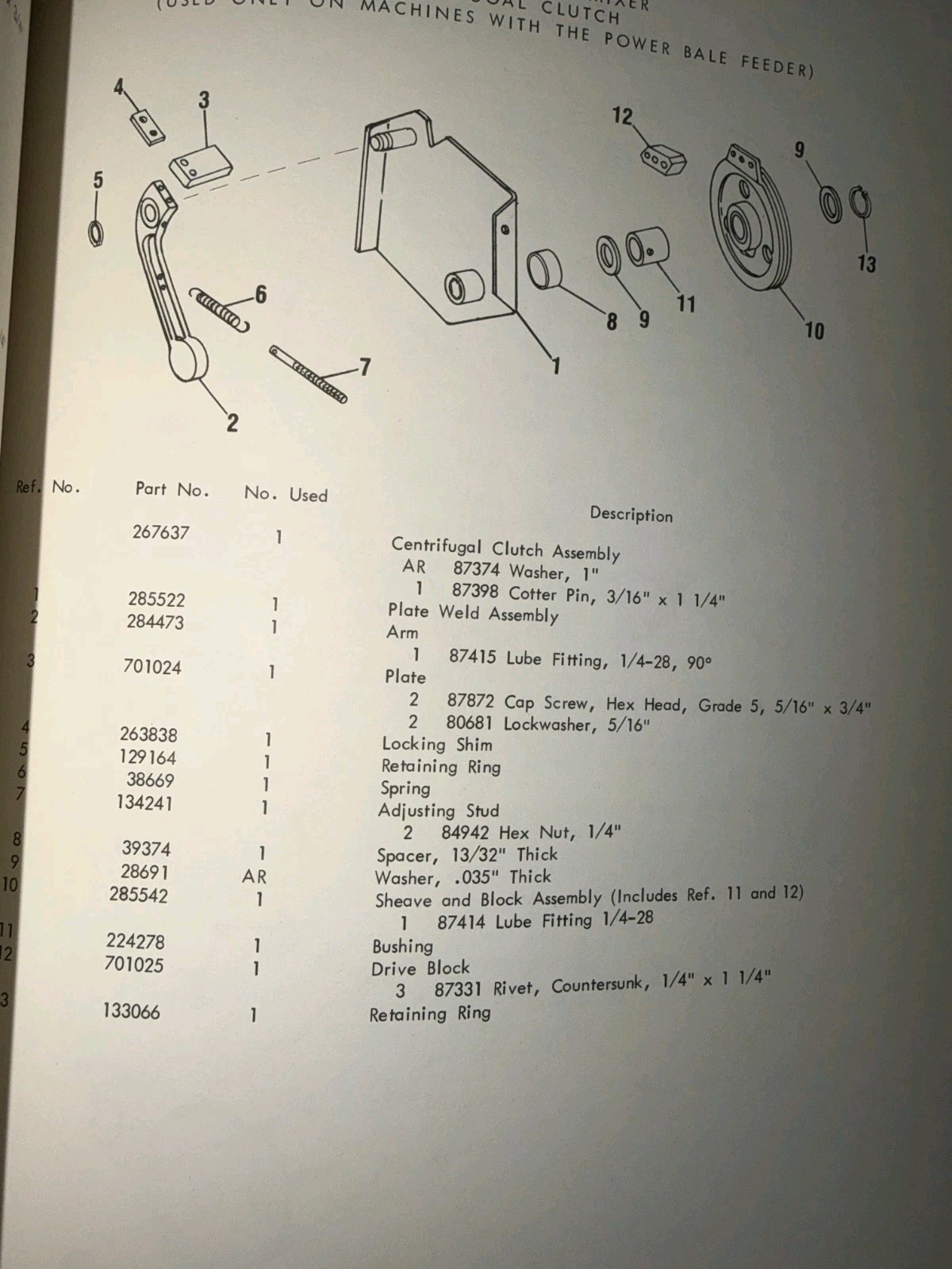 New Holland 359 Grinder Mixer Service Parts Catalog Manual 1978