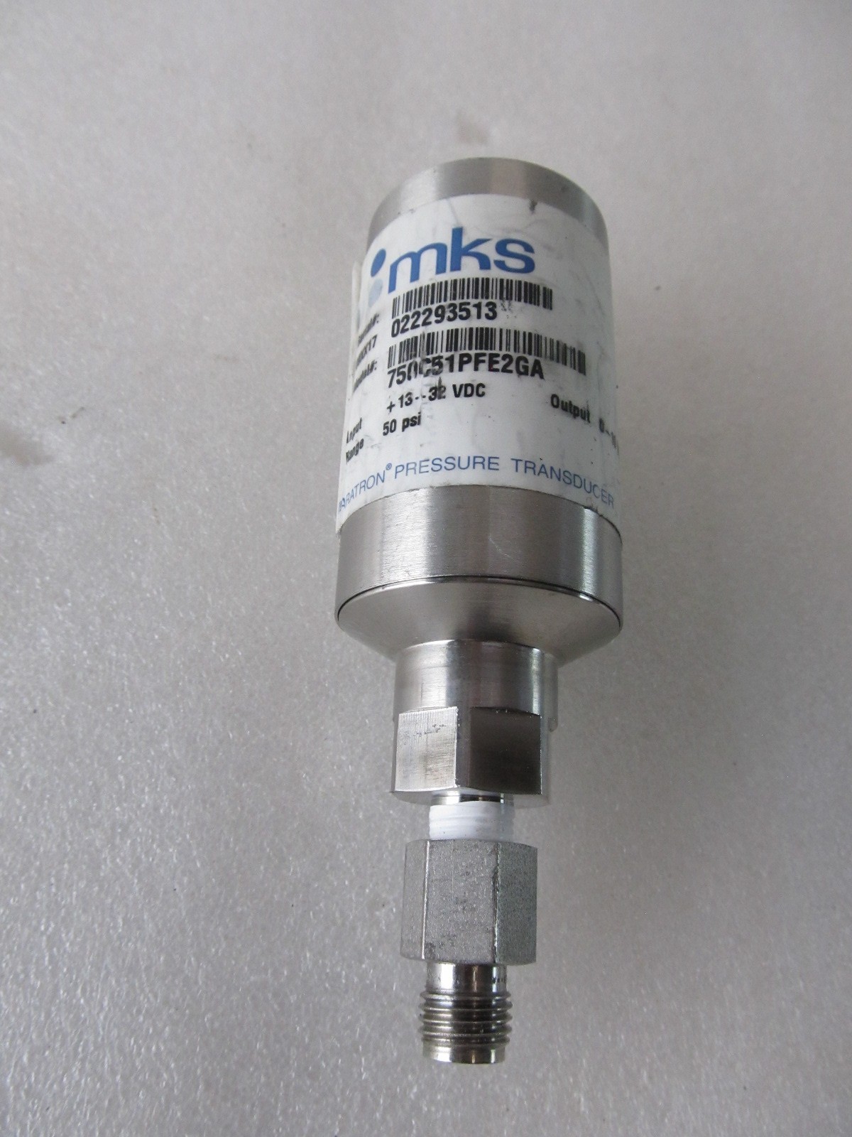 MKS BARATRON 750C51PFE2GA PRESSURE TRANSDUCER