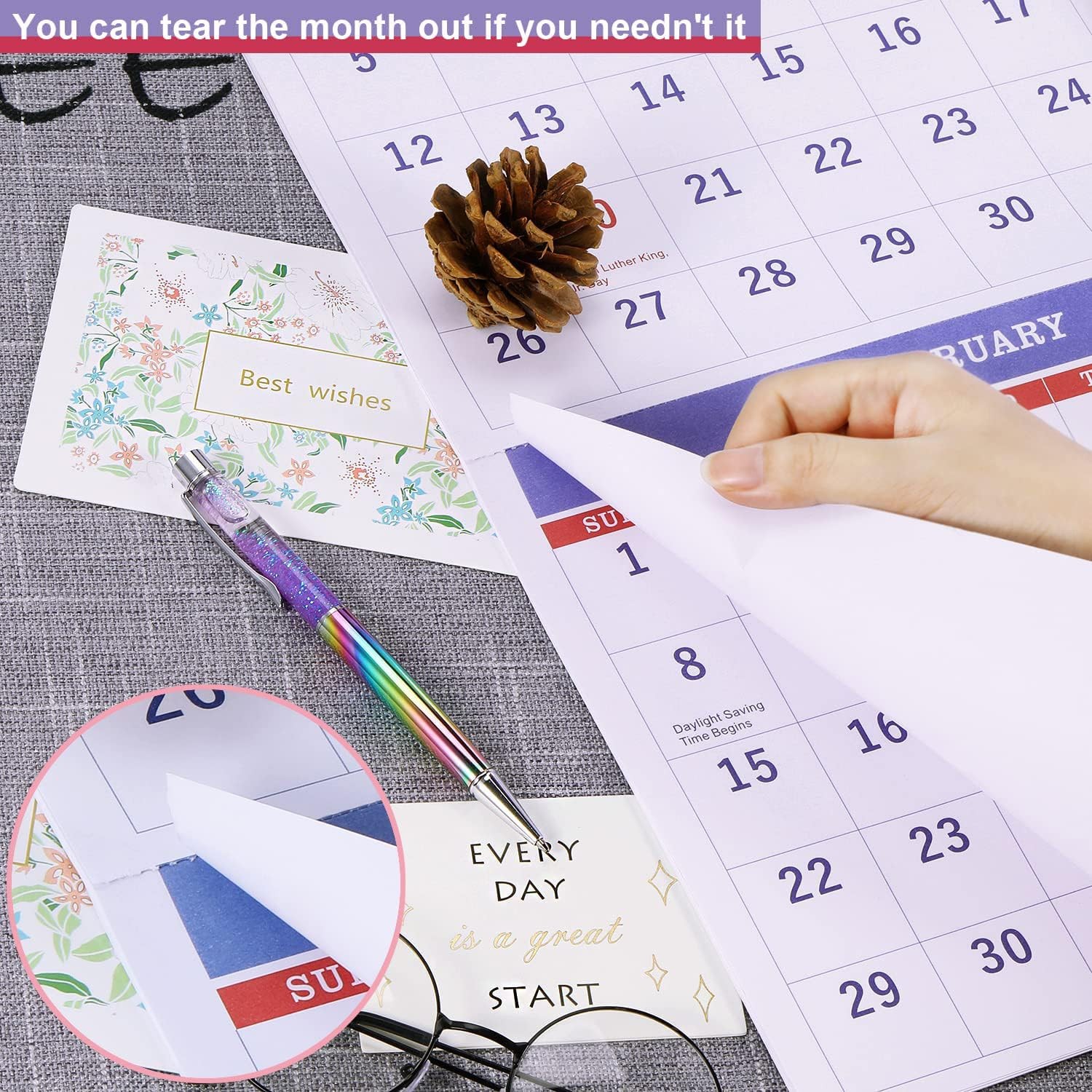 2026 Wall Calendar – 3 Month 2026 Display 3 Month, Purple