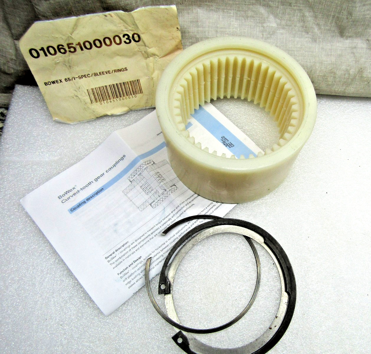 KTR Bowex Curved Tooth Gear Coupling Nylon Sleeve 65/i-spec 010657000030