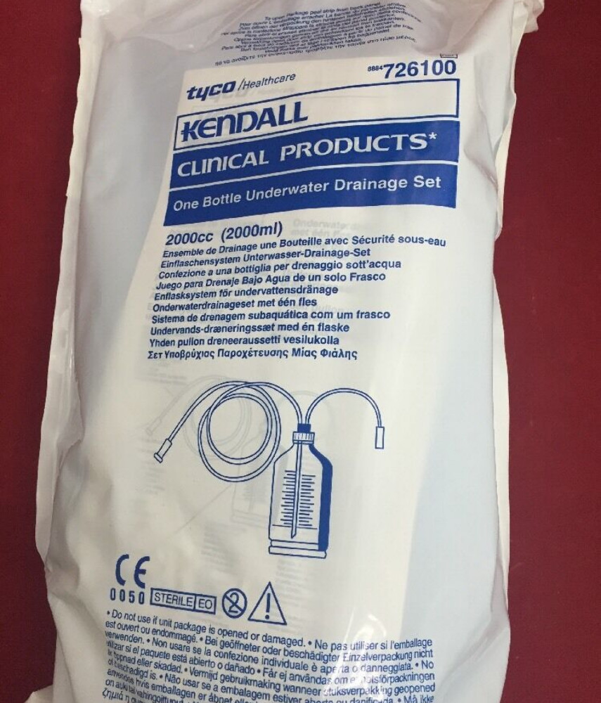 One Open KENDALL Clinical Products Bottle Underwater Drainage Set 2000cc 726100