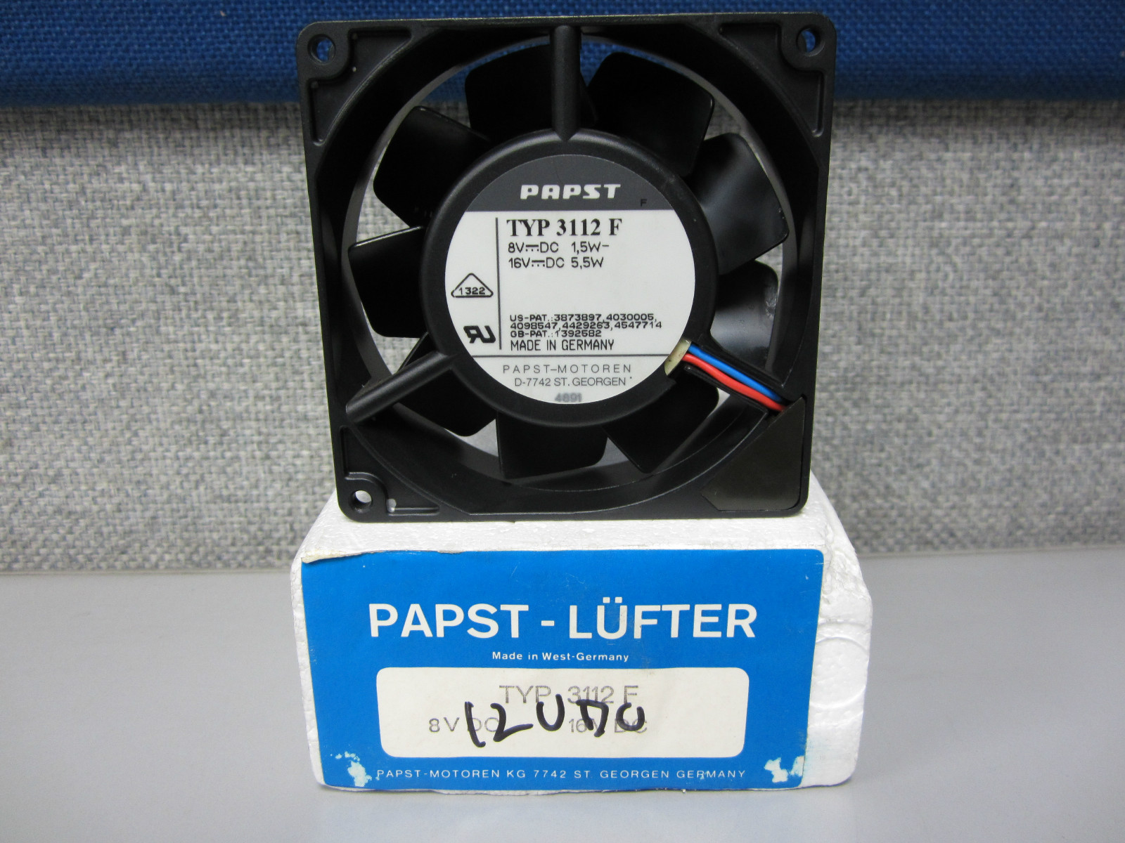 Papst TYP 3112 F 8V-DC 1.5W-, 16V-DC 5.5W