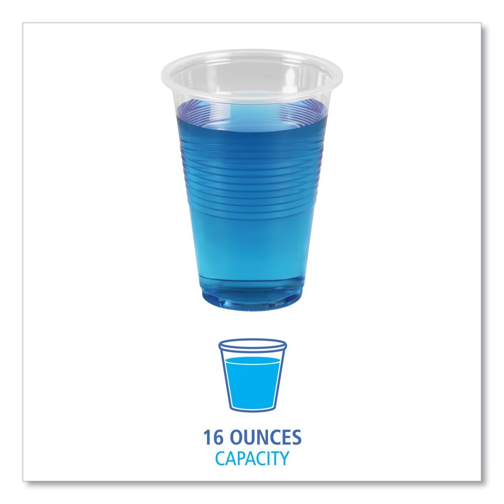 Boardwalk TRANSCUP16CT 16 oz. Plastic Cold Cups – Translucent (1000/CT) New