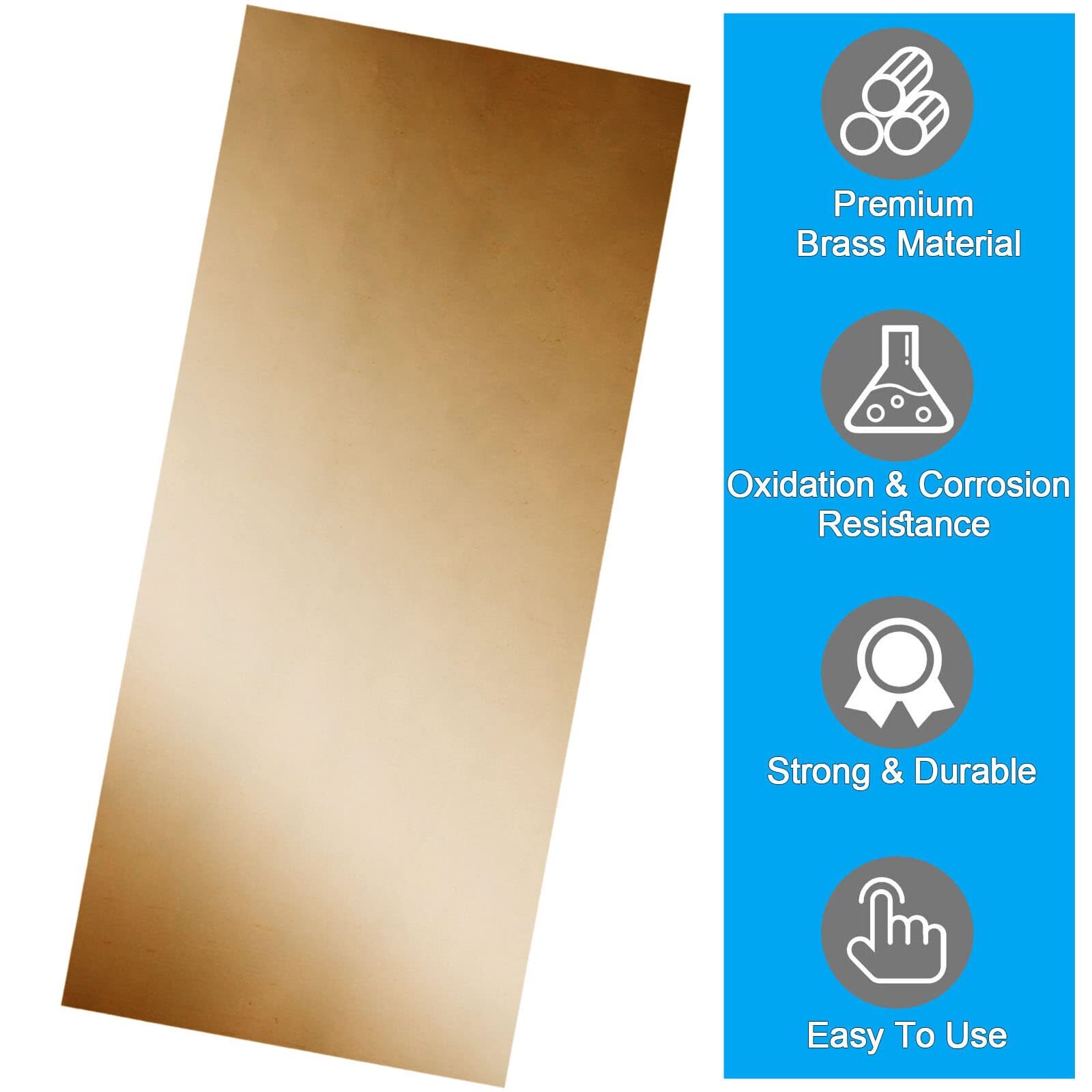 Brass Sheet Brass Shim Stock Assortment 6″ Length x 3″ Width 0.002″ 0.004″ 0….