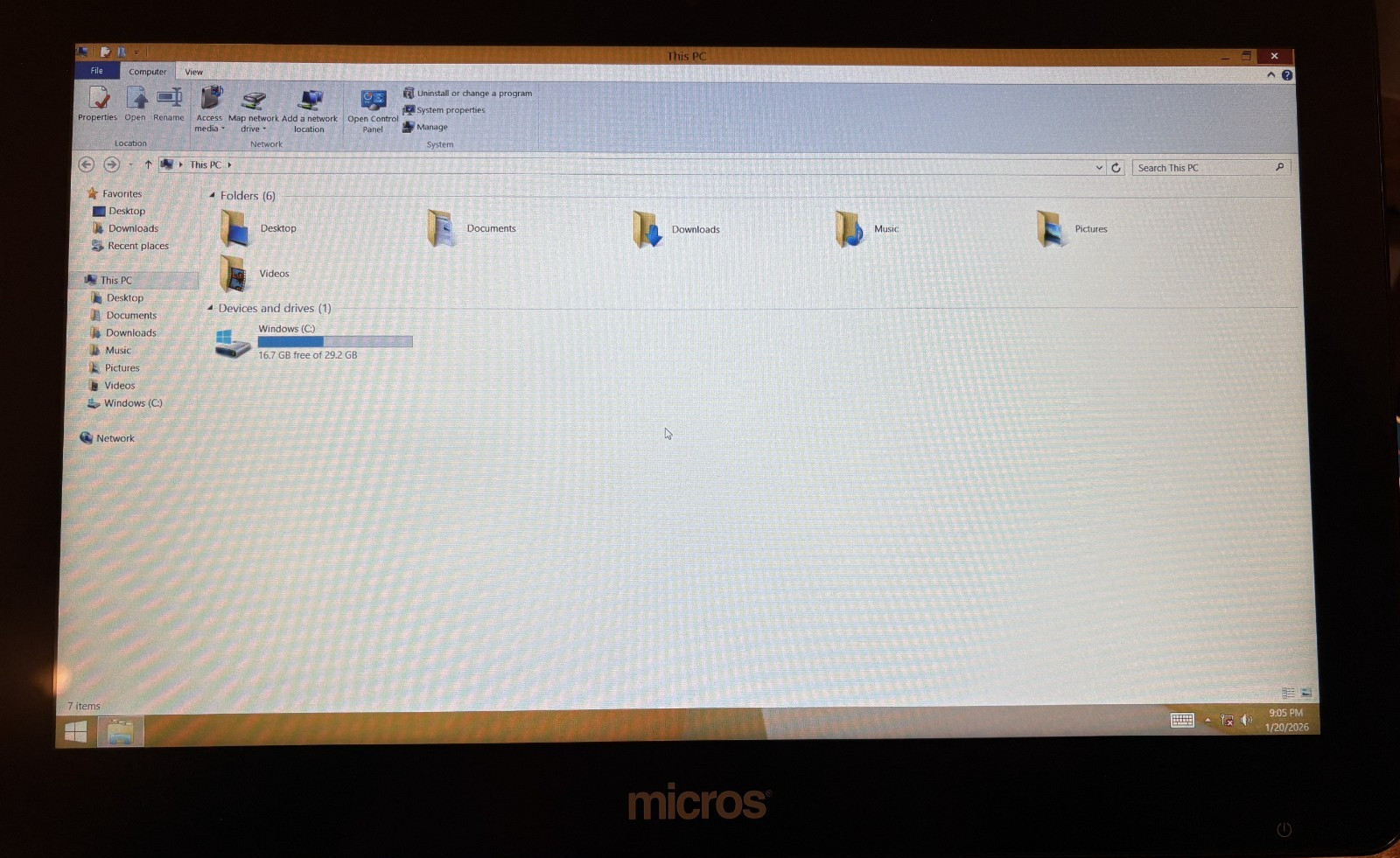Micros Oracle mWorkstation Intel Atom E3827 15.6″ POS Tablet Computer Win 8.1 :B