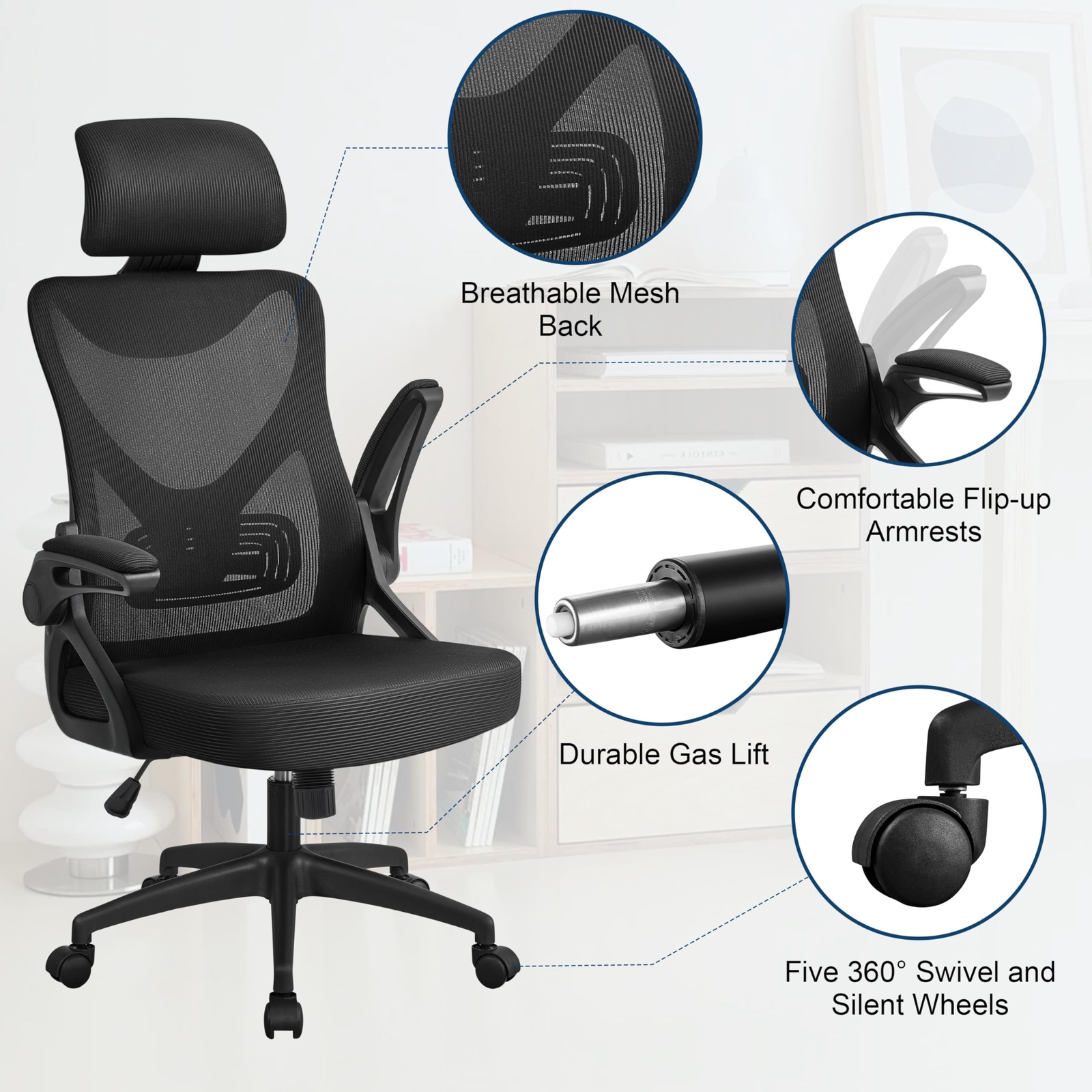 Silla De Oficina Escritorio Ergonomica Ajustable Comoda Moderna Barata En Oferta