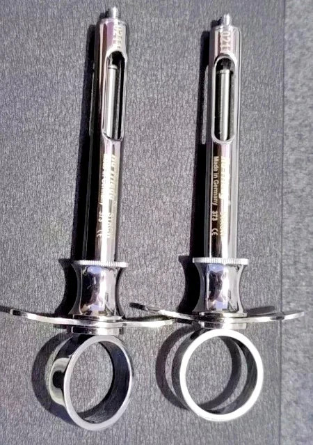 2 PCS OF Hu-Friedy CW Style Dental Anesthetic Aspirating 1.8ml Syringe SYRCW