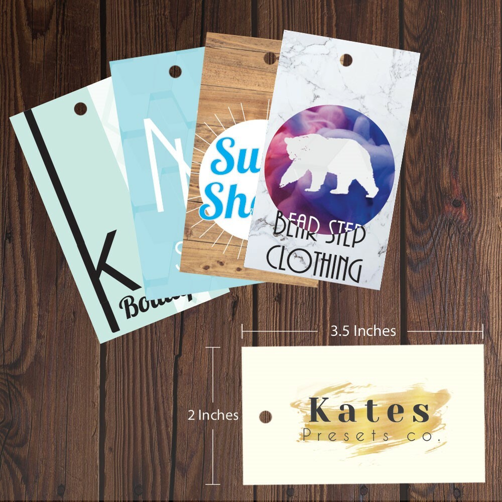 2″ x 3.5″ Custom Printed Clothing Tags ~ Hang Tags ~ Custom Tags ~ Business tag