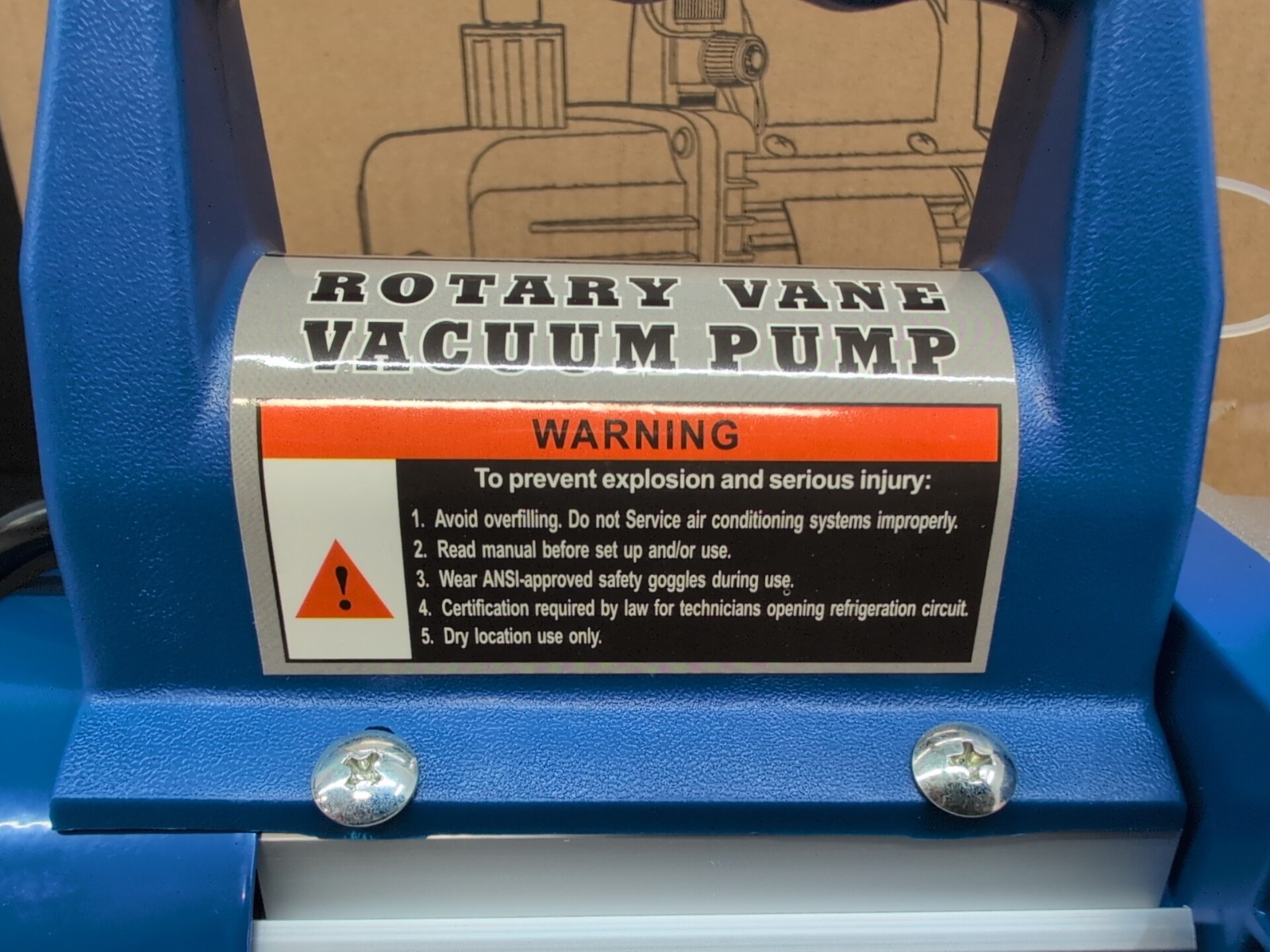 VivoHome 110V 1/4 HP 3.5 CFM Single Stage Rotary Vane Air Vacuum Pump Oil Bottle