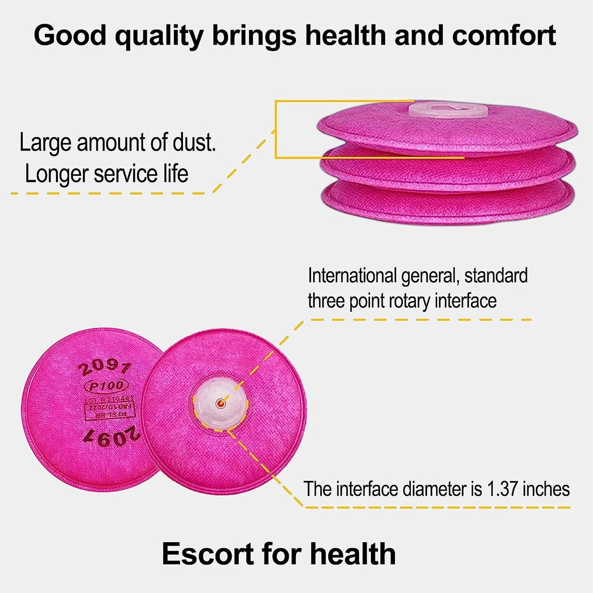 Half Face Respirator Mask P100 Particulate Welding Painting Dust Construction