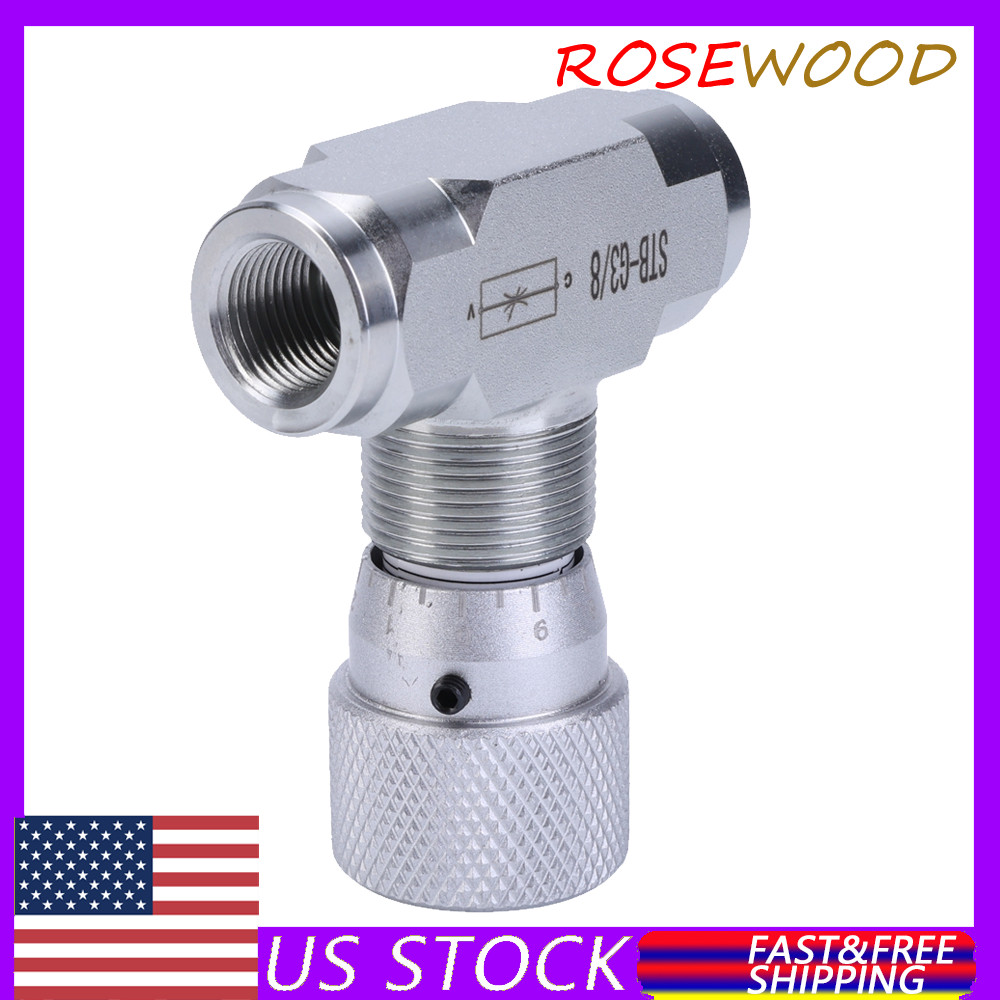 For Fluids Gases 3/8in Hydraulic Adjustable Flow Control Two-way Joint w/ G3/8