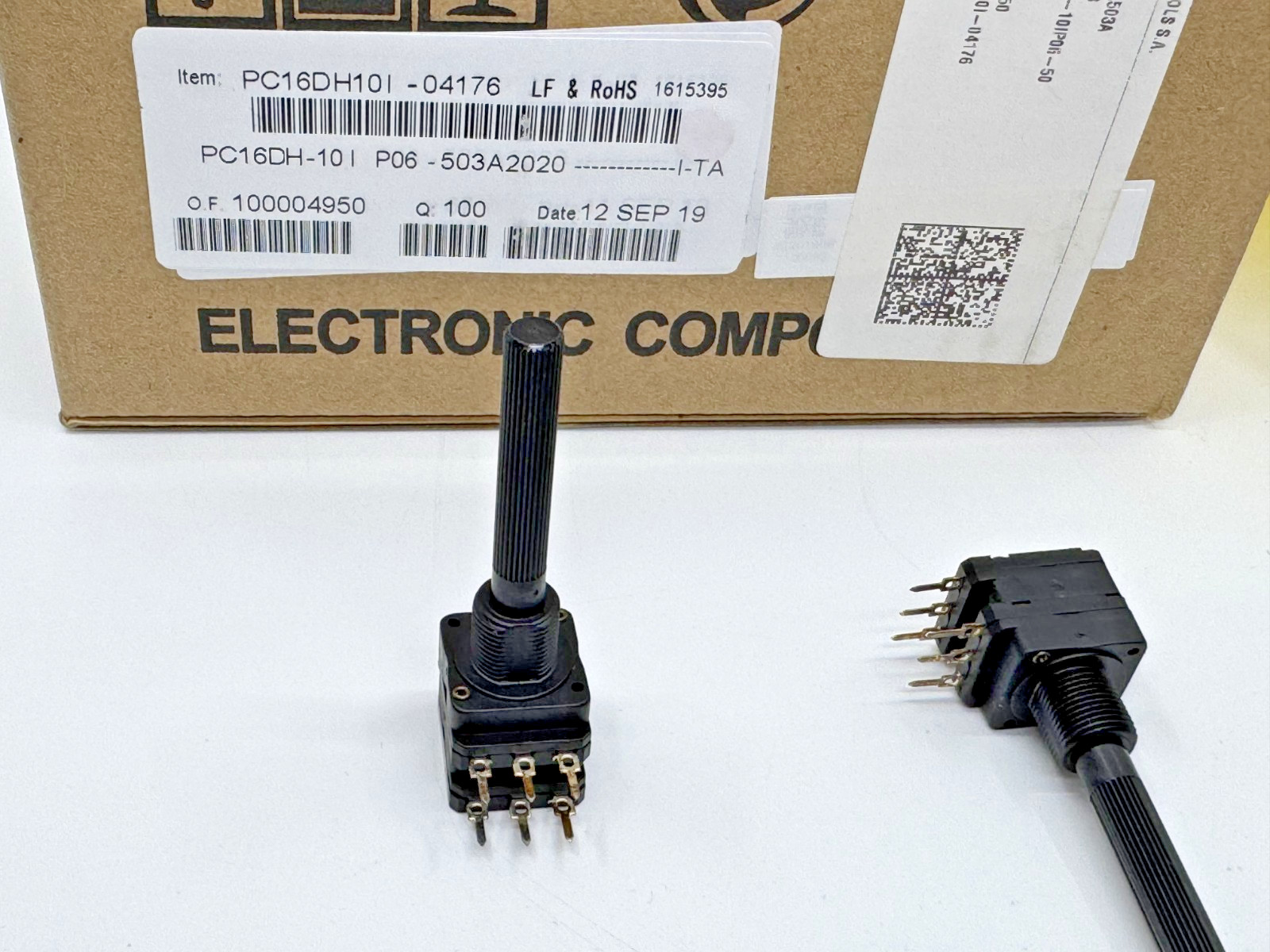 3 Pcs PC16DH-10IP06-503B2020 PIHER Potentiometer 50K 2 Gang 16mm 20% Logarithmic