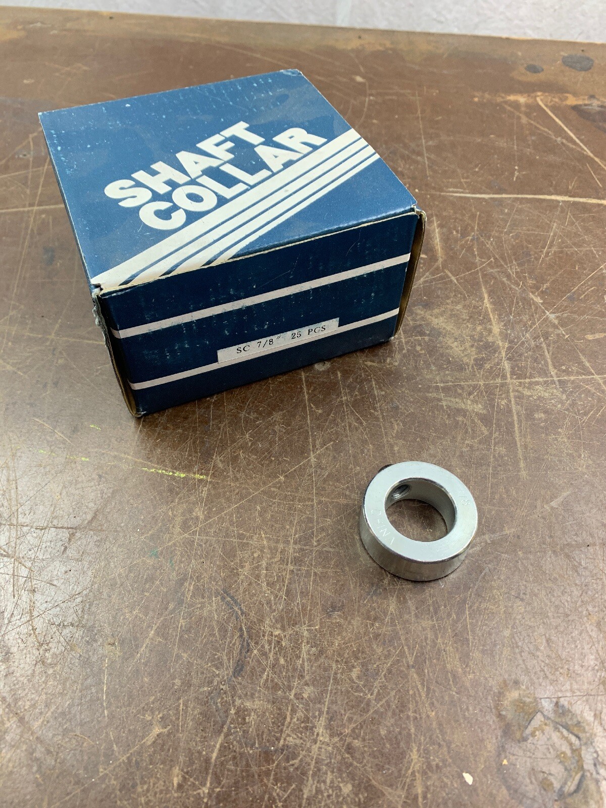 (25pcs) 7/8″ Inch Solid Shaft Stop Collar – Zinc Plated – Set Screw – SC 7/8″