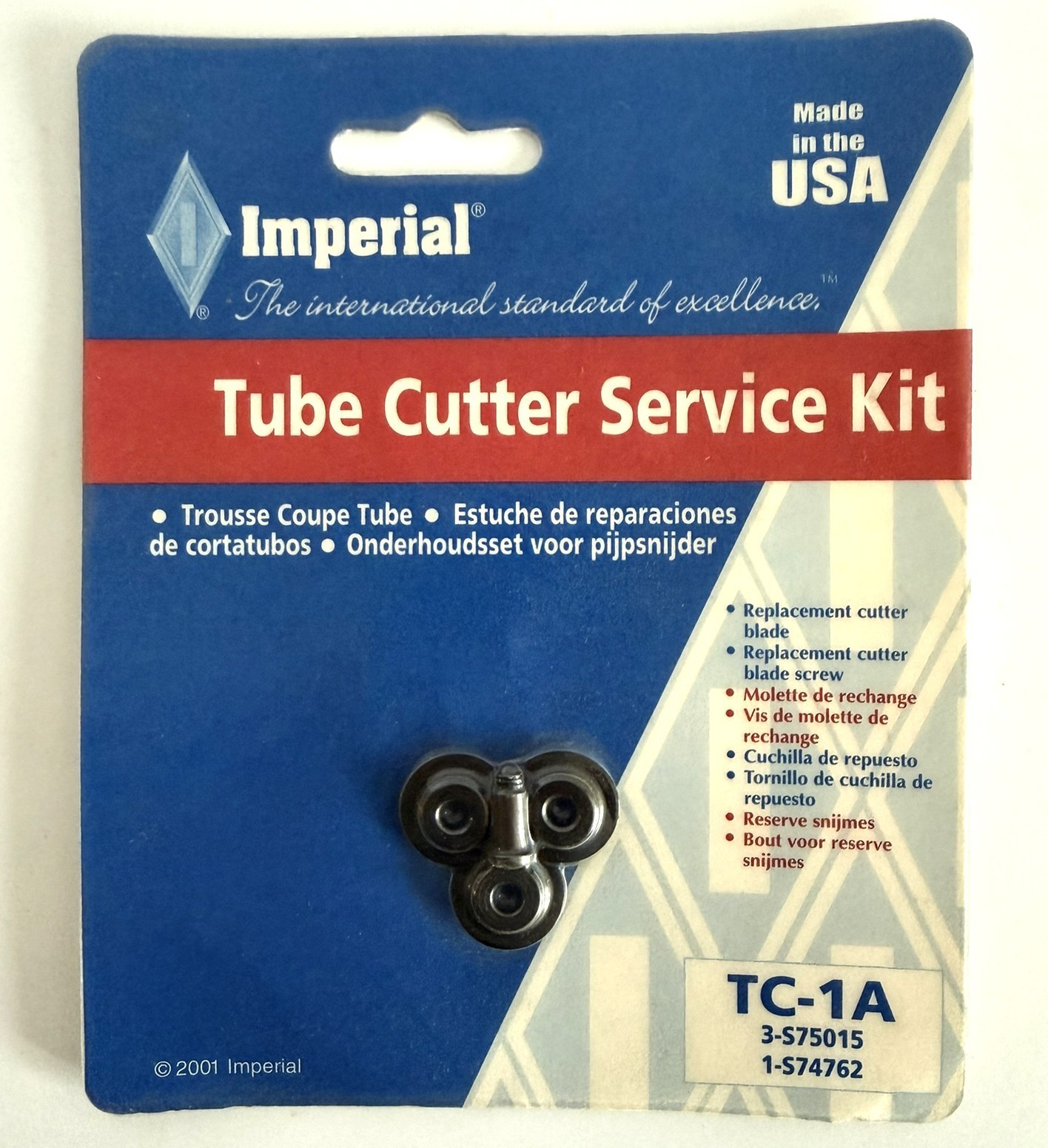 IMPERIAL TUBE CUTTER LOT of 3 CUTTERS and 2 SERVICE KITS EXTRA BLADES PIPE HVAC