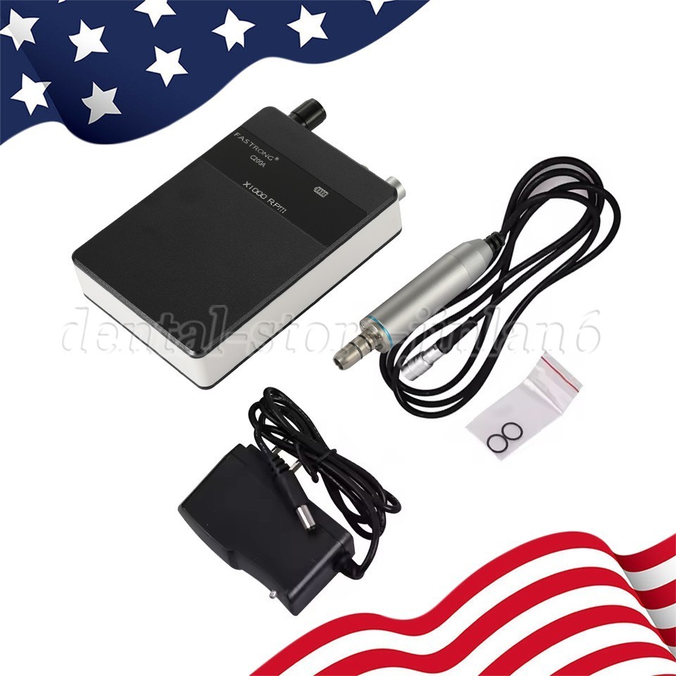 Portable Dental Lab Brushless Micromotor E-Type Grinding Polishing Machine BLACK
