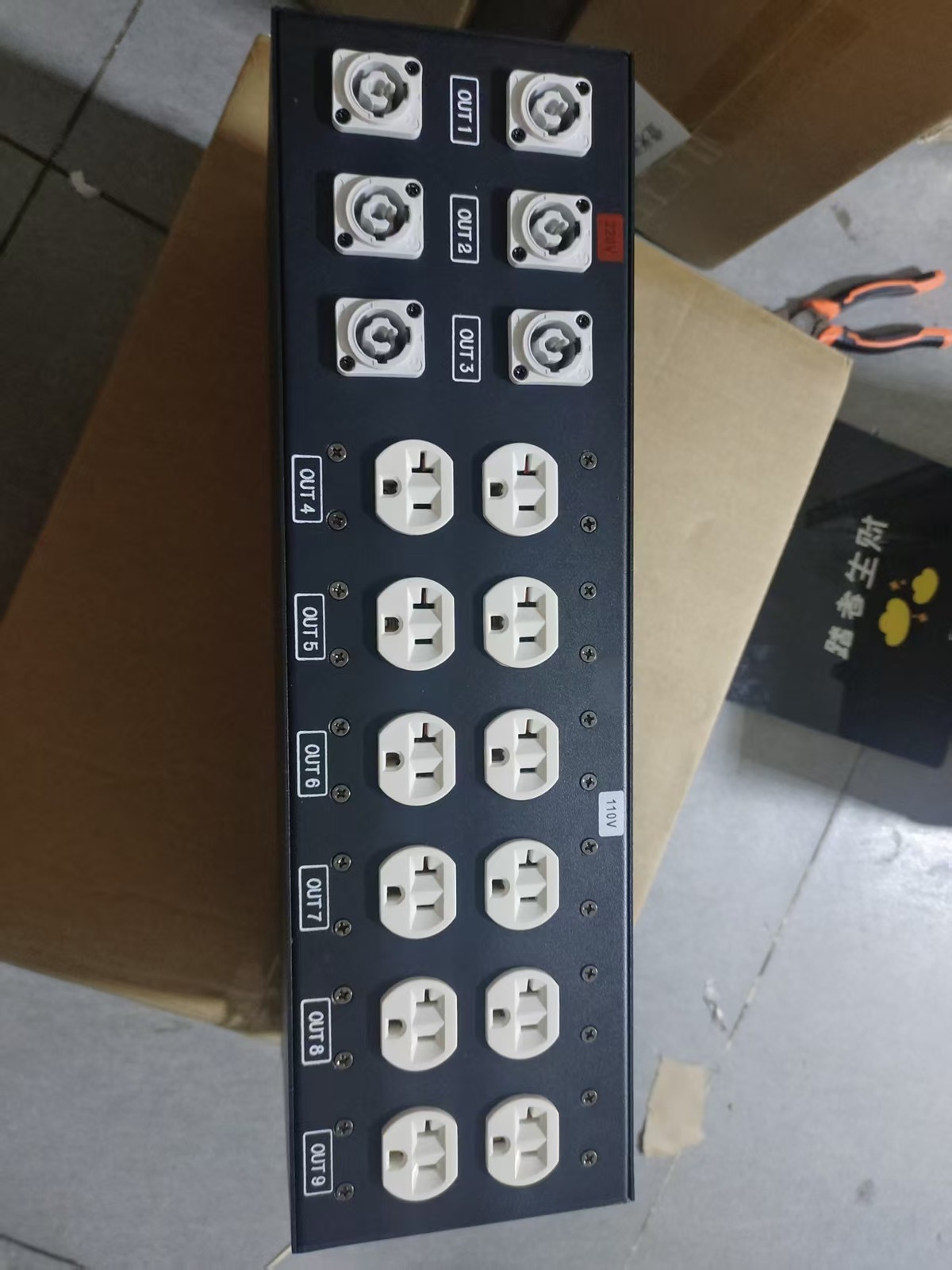 50amp Twist Lock Inlet 220v 240v Distribution Rack Distro Panel Box