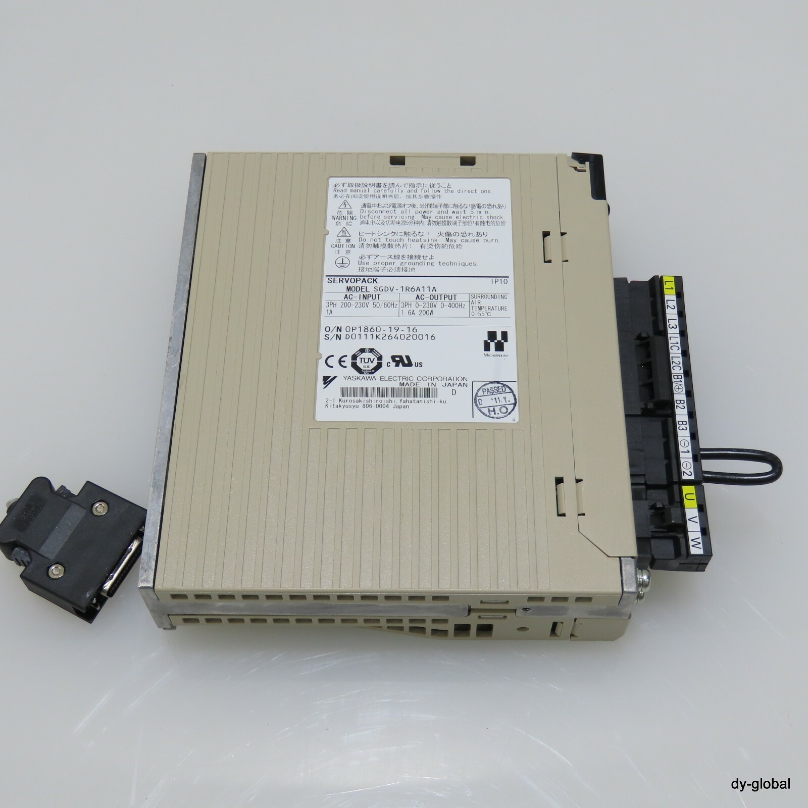 YASKAWA SIGMA5 Used SGDV-1R6A11A SERVOPACK 200W DRV-I-2593=9C17