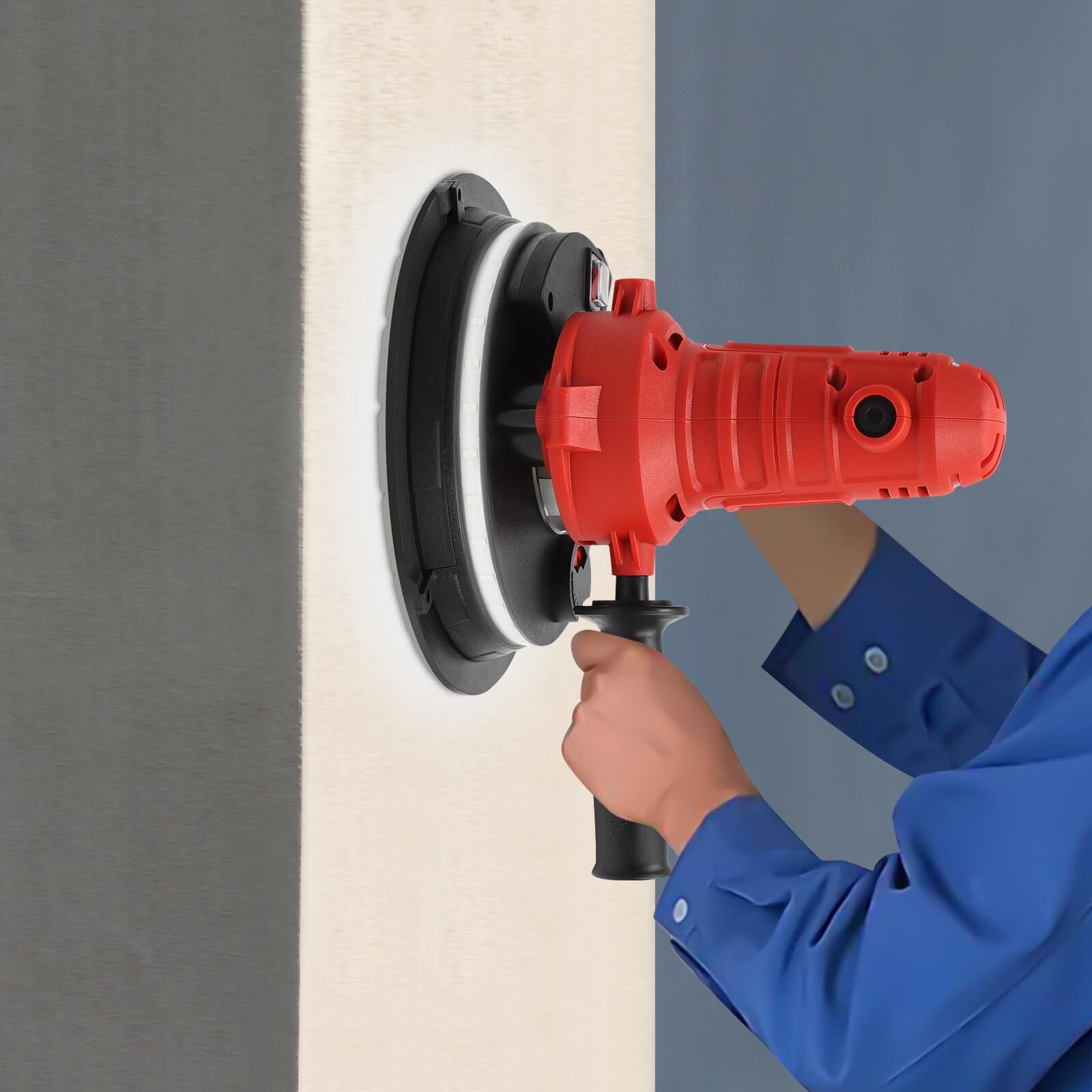 1200W Electric Drywall Sander Variable Speed Sanding Machine W/ LED Light Strip