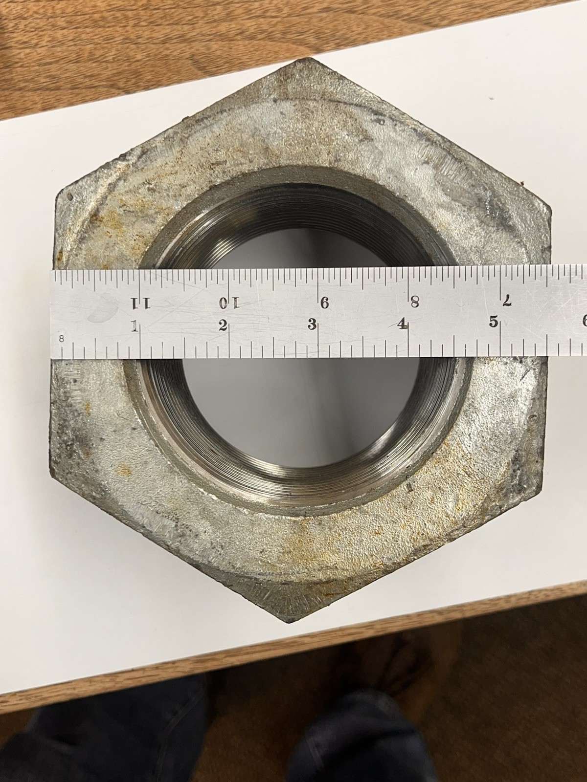 (2) 3-3/4”-4 Heavy Hex Nut Large huge 3-3/4 truck nutz Hot Dip Galvanized 18#/ea