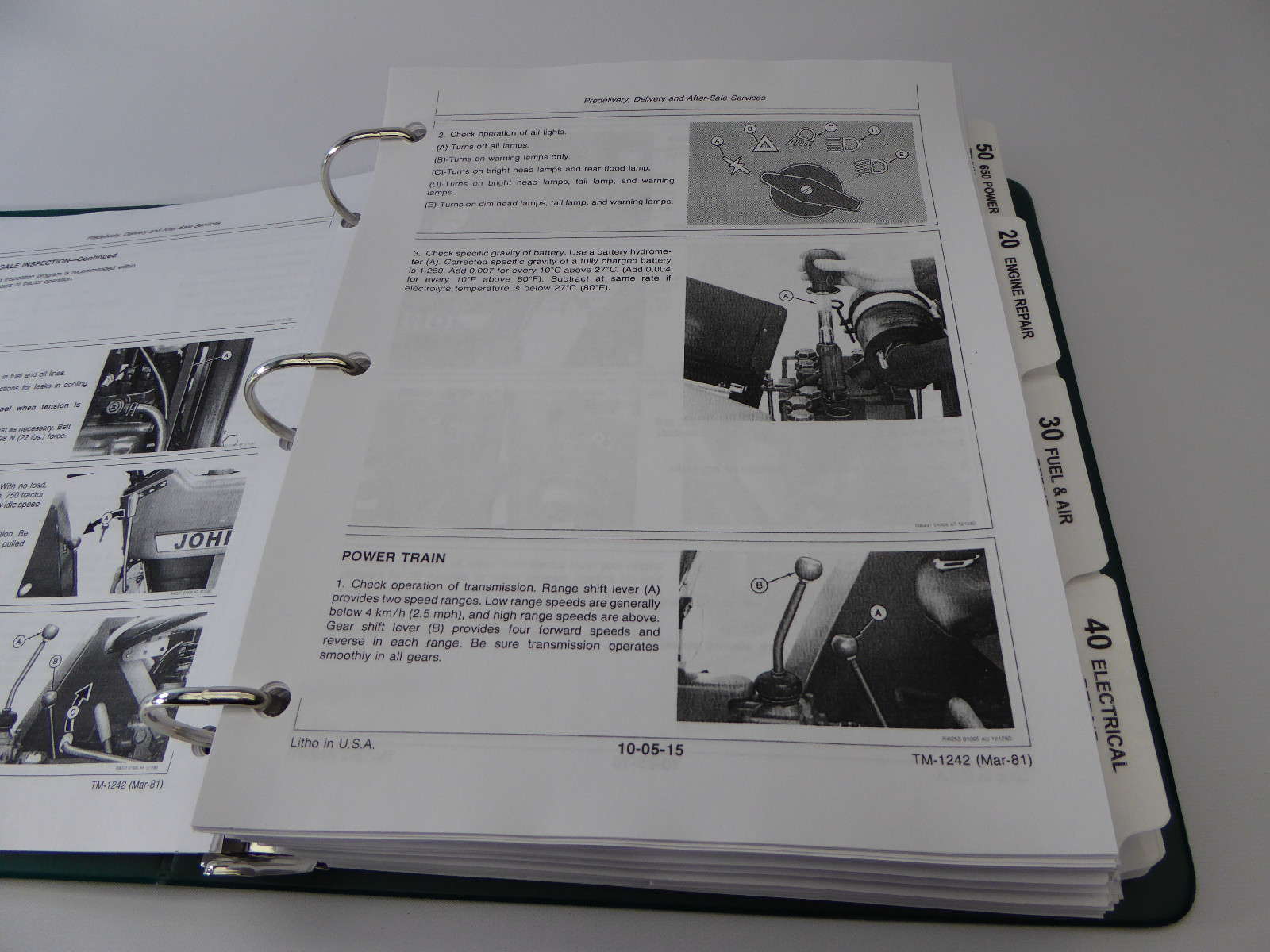 John Deere 650 & 750 Tractor Technical Service Repair Shop Manual Book TM-1242