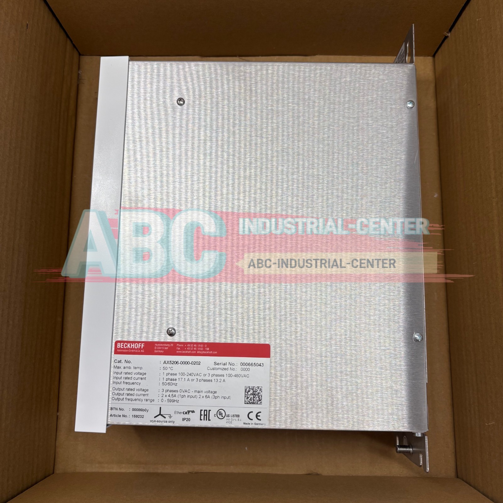 1PCS New Beckhoff AX5206-0000-0202 Digital Compact Servo Drive##P