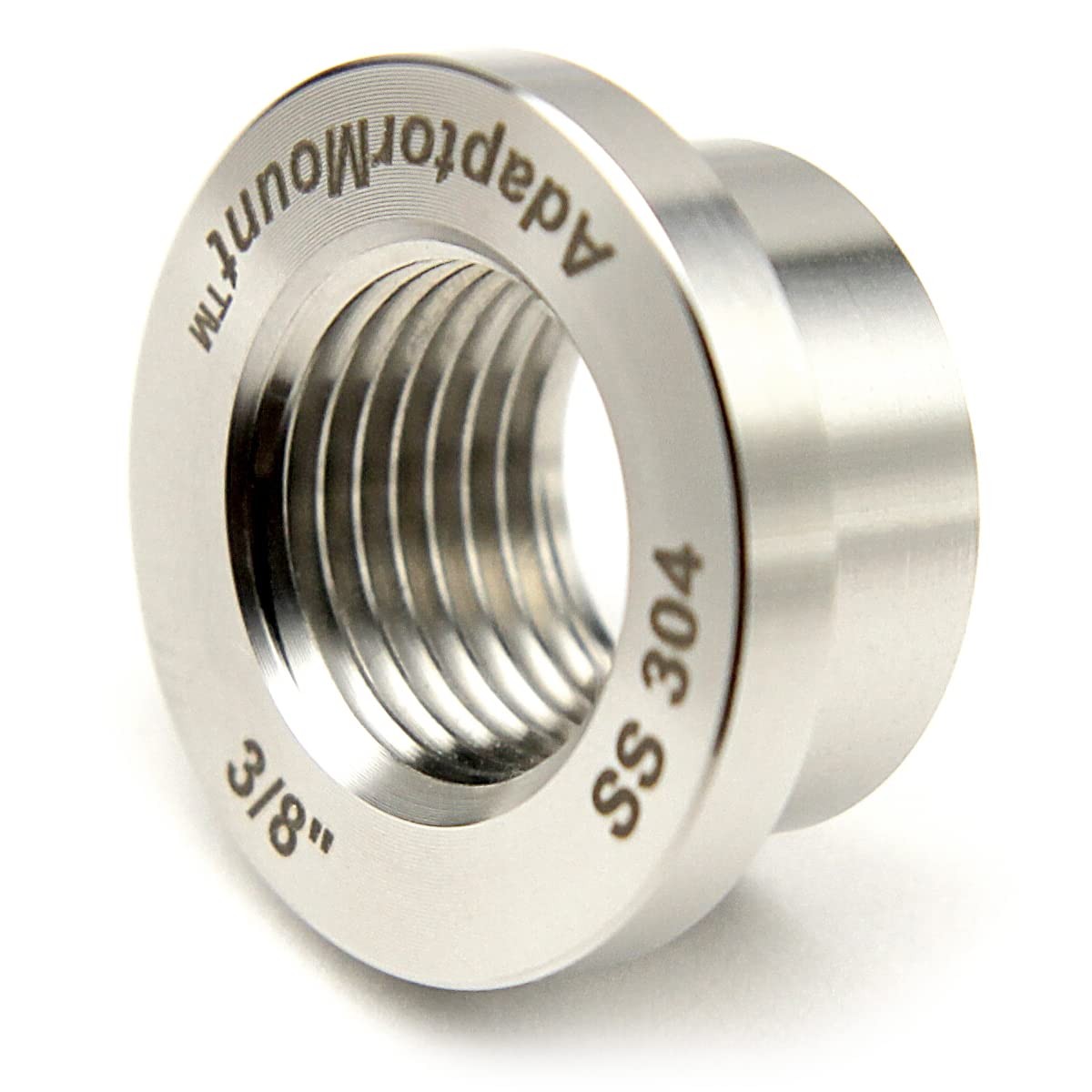 G 3/8” (BSPP) Female Weld Bung – 304 Stainless Steel Stepped G 3/8″, Clear