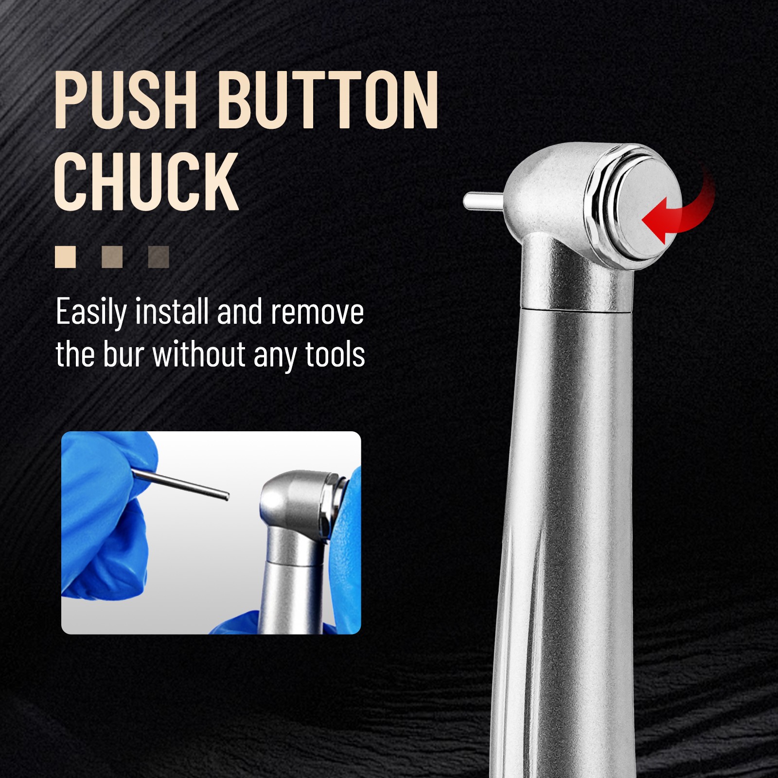 10PCS Dental High Speed Handpiece 4 Holes Air Turbine for NSK PANA MAX Style