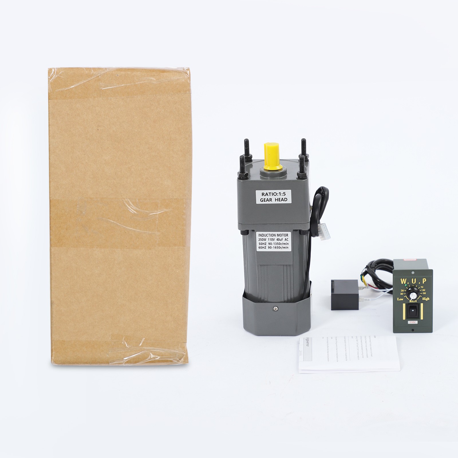 Variable Speed Motor 250W 5K 110v Ac Slow Down Motor Low Speed Mini Gearbox