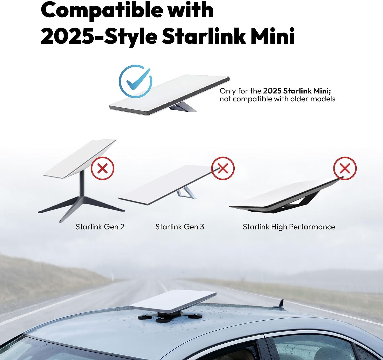 2025 Starlink Mini Magnetic Mount – with 4 Magnet Strong 202Lbs Mounting Kit