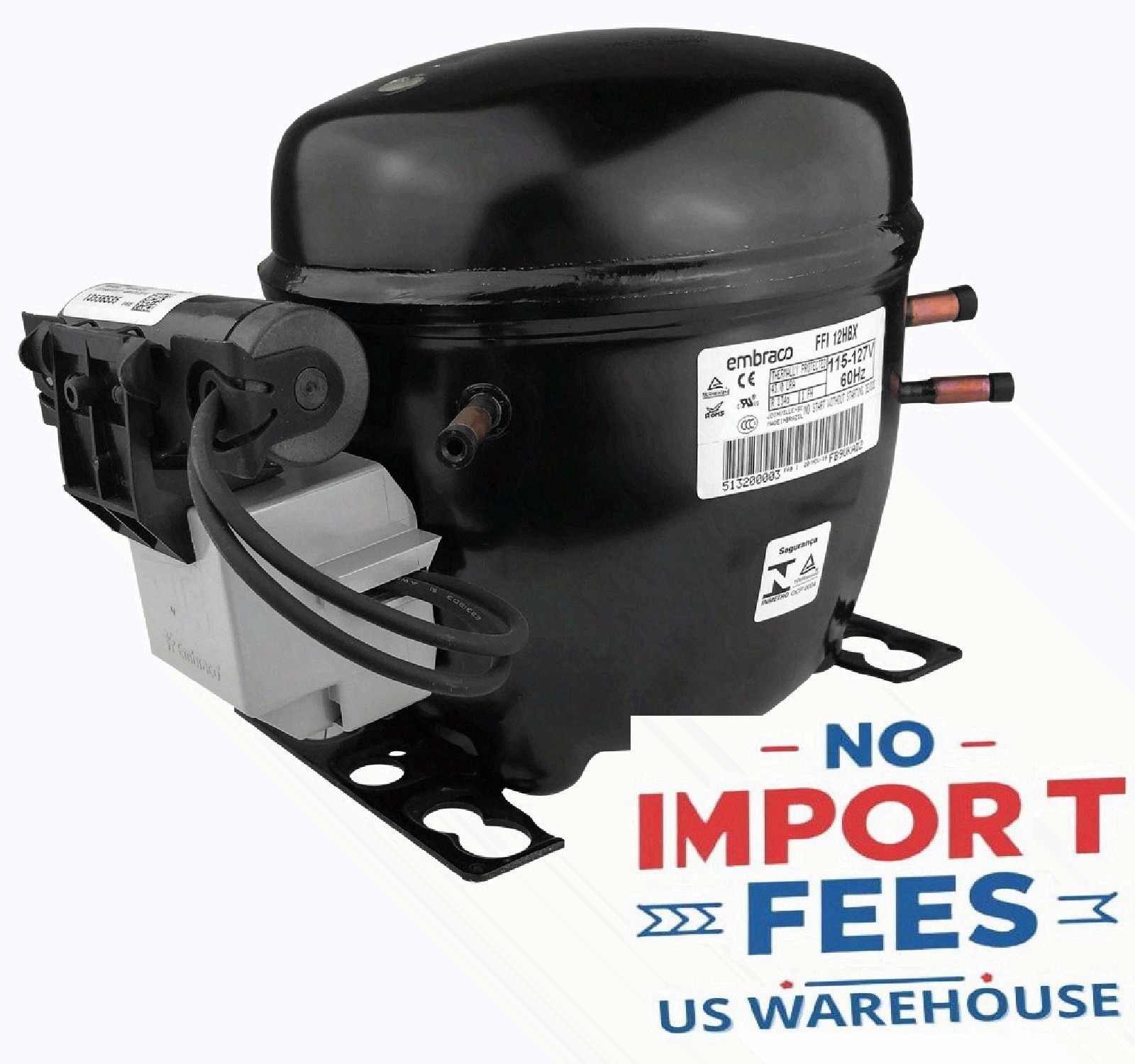 Embraco FFI12HBX1 Refrigeration Compressor – R134A High Efficiency Compressor…