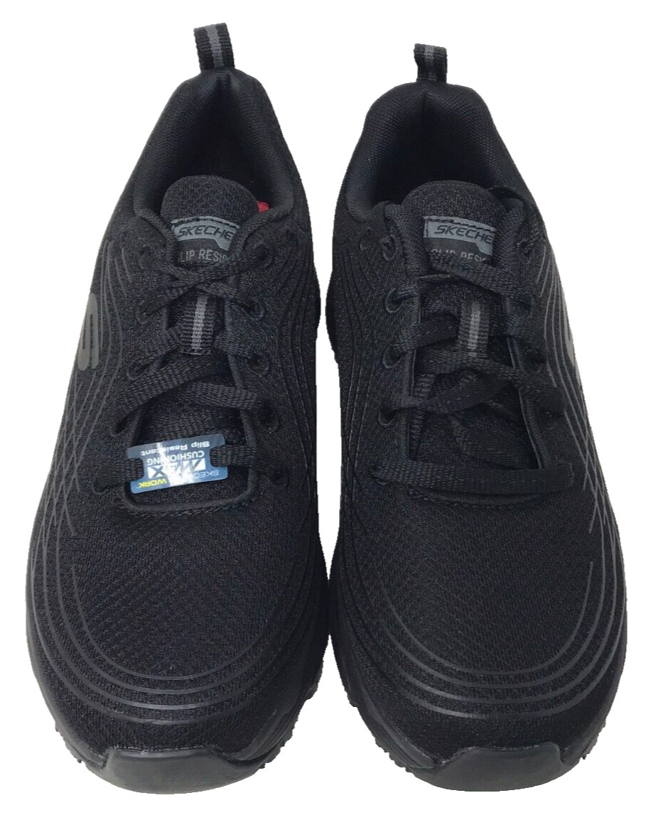 Skechers Women’s Work Max Cushioning Elite SR Lace Up Black Size:8 146M
