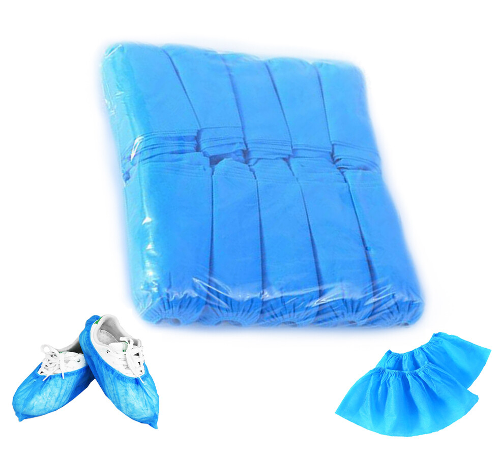 TECHTONGDA 100pcs Disposable Non-woven Shoe Covers for Home/Hotel/Office etc.