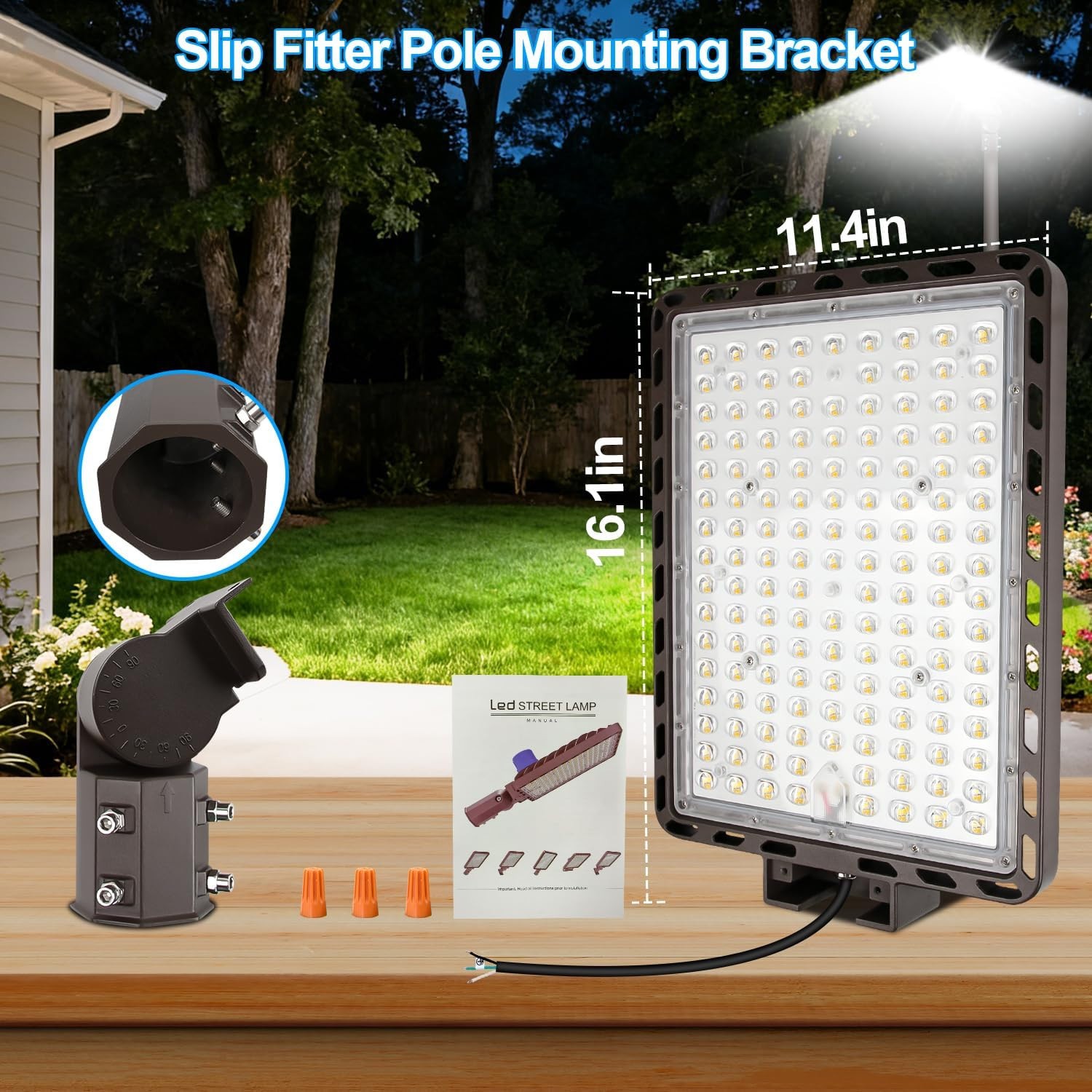 350W LED Parking Lot Light 52500LM Dusk to Dawn LED Shoebox Light 110-277V