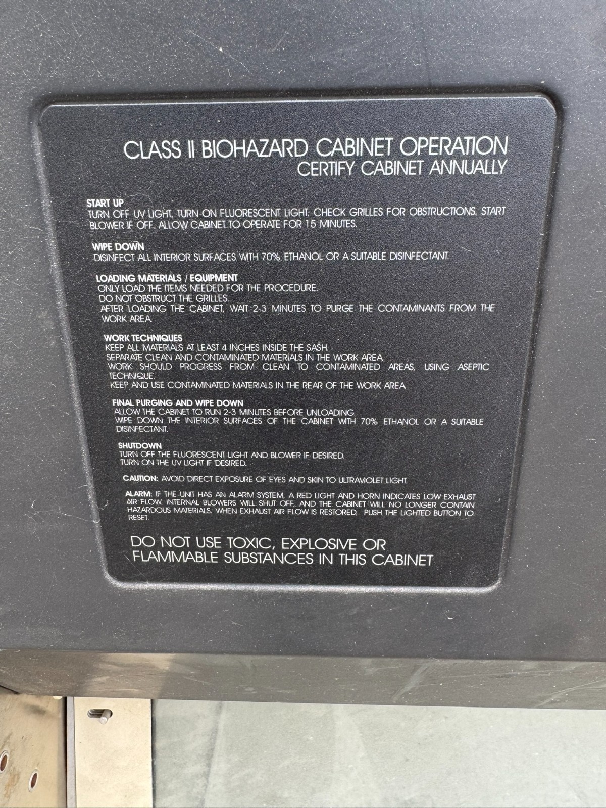 Labconco Purifier Class II Biosafety Cabinet 36209-04 Y 408653 • 48″ WORKING