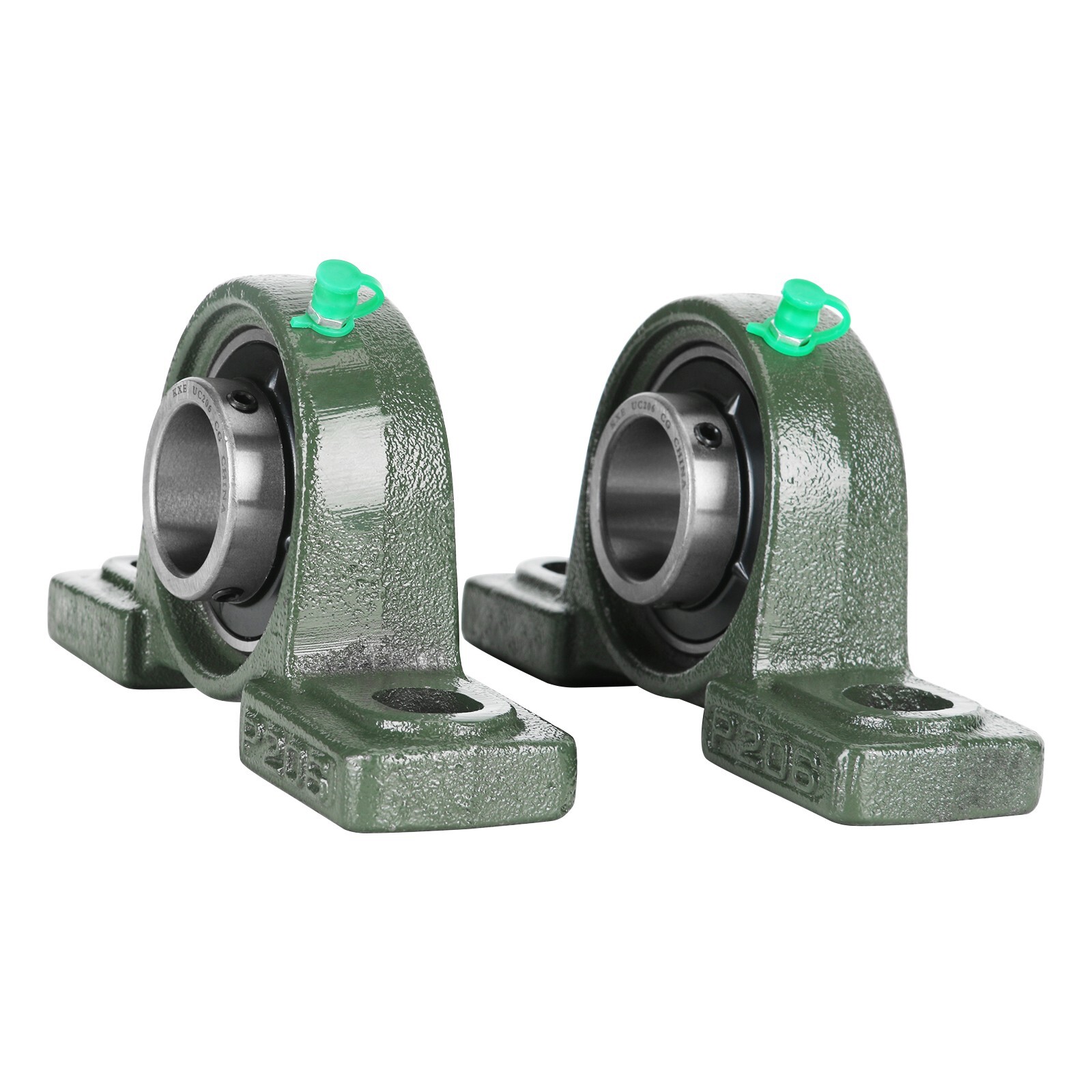 2x UCP206 30mm Bore Pillow Block Bearing Unit with Solid Base Cast Iron Housing