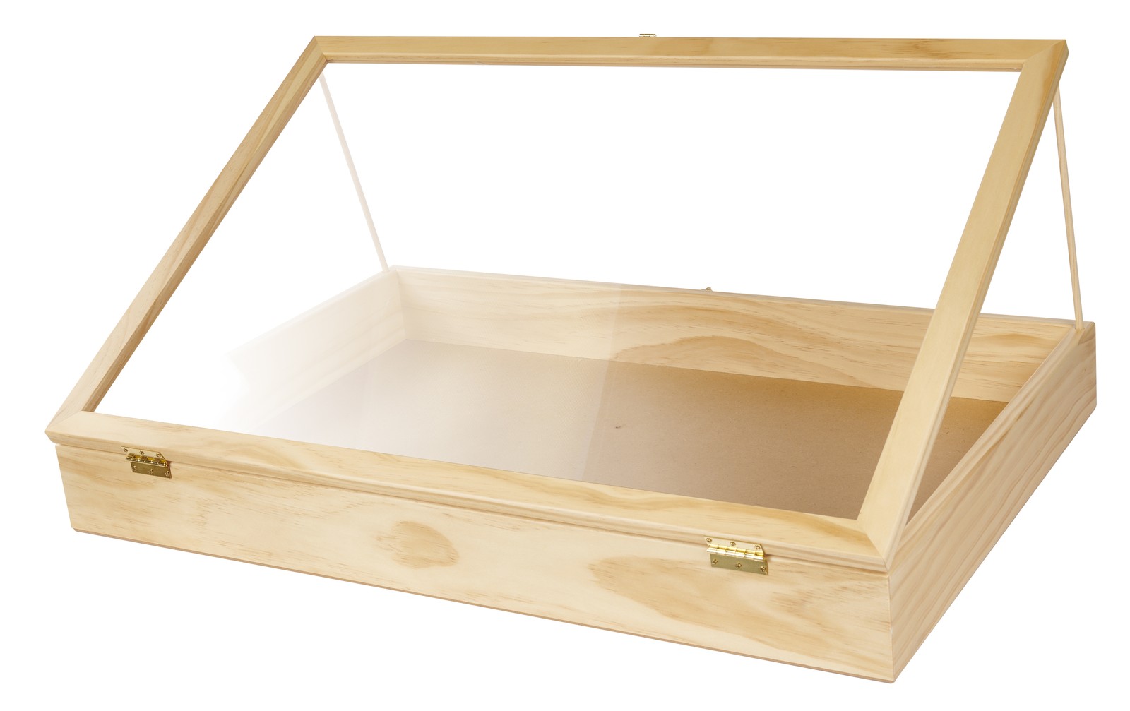 36 inch Portable Natural Pine Wood Countertop Display Case – 24″W x 36″L x 4″D