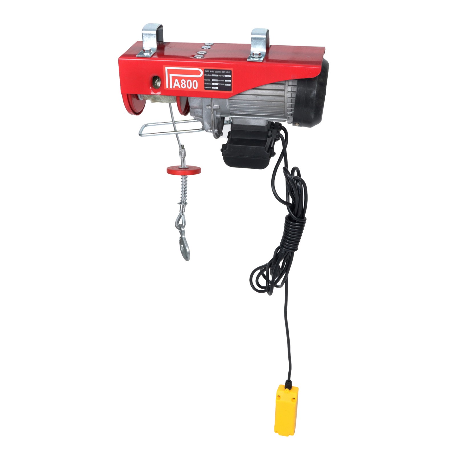 Electric Hoist 1760lbs Winch Crane 1350W Overhead Lift with Wired Remote Control
