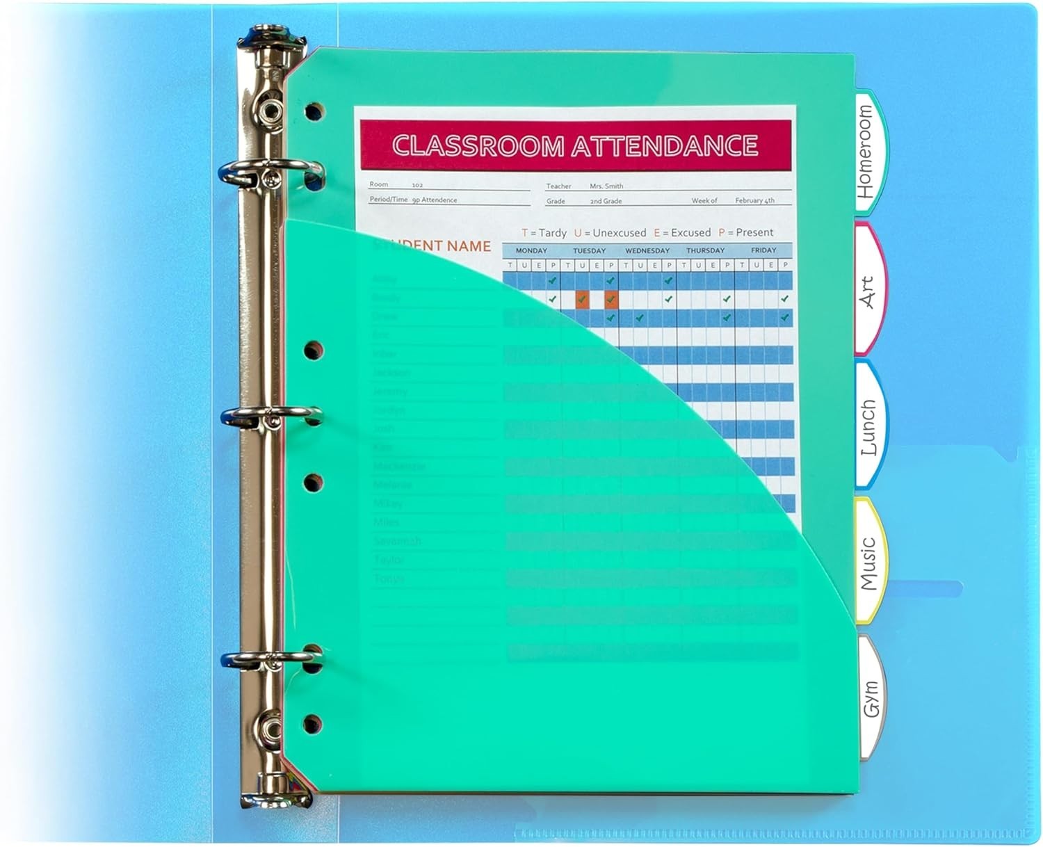 Mini Size 5-Tab Poly Index Dividers with Pockets, for 5.5 x 8.5, 6 x 9 and 8….