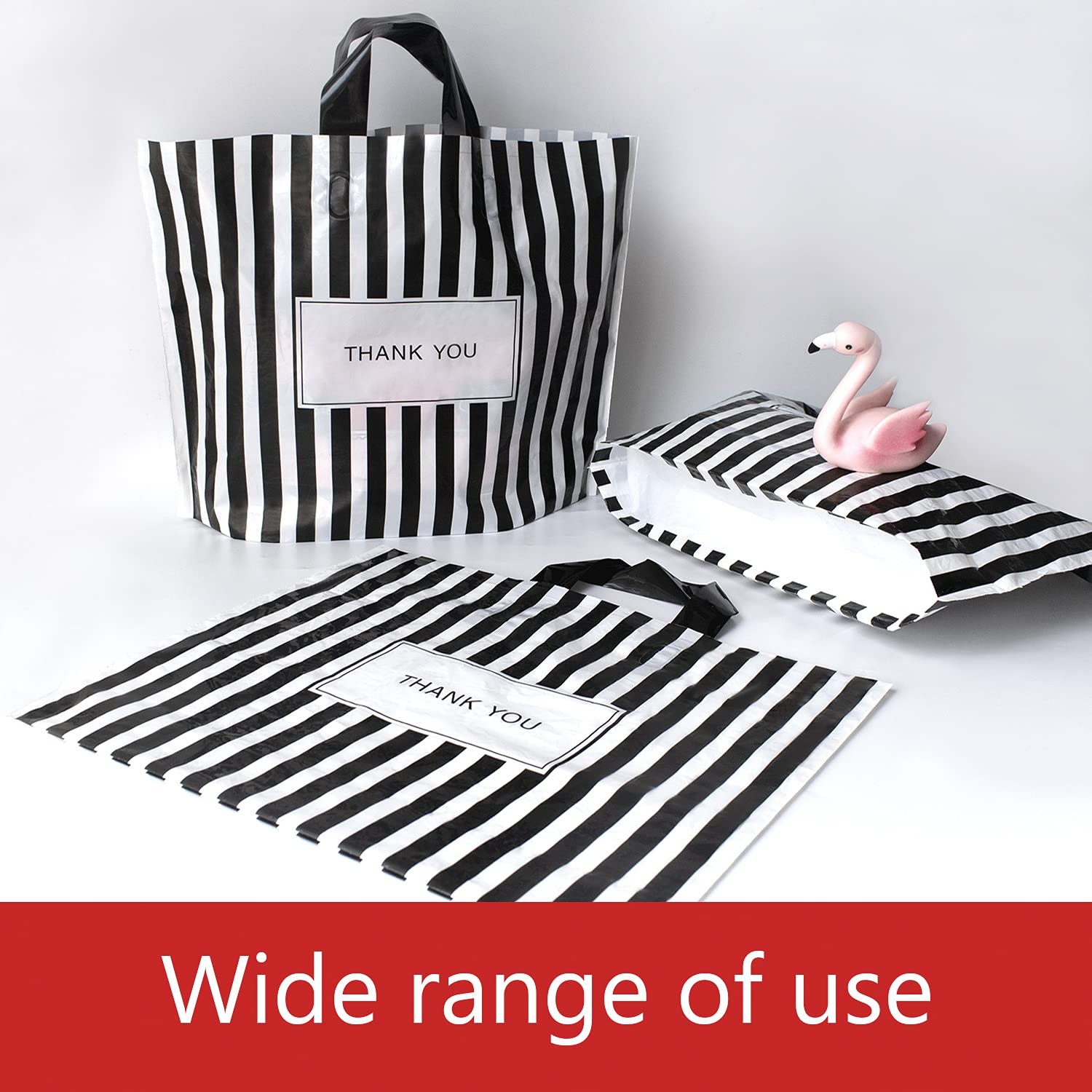 50 Pack 12x15In Extra Thick Thank You Shopping Bags for Boutique Small Business