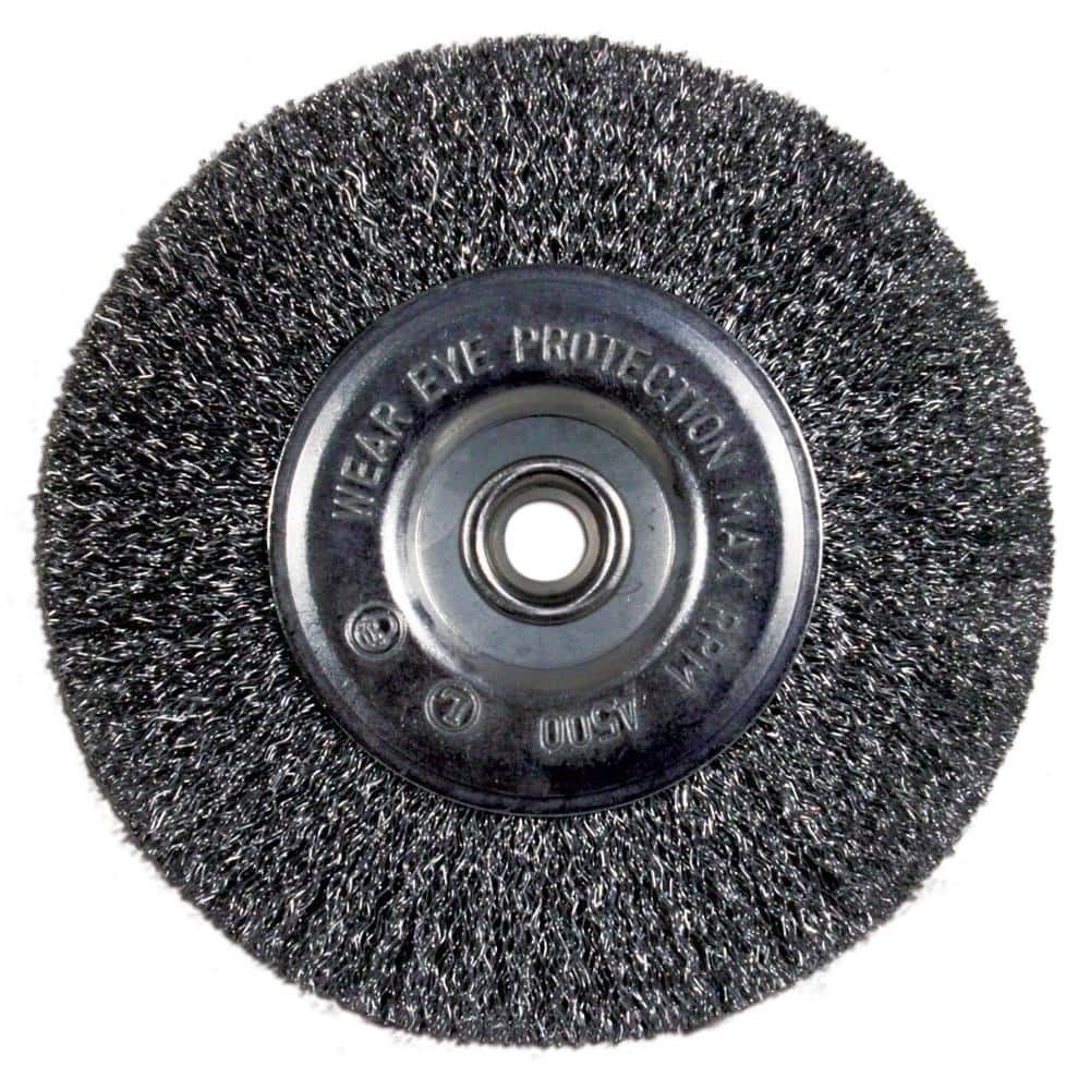 6-Inch Coarse Wire Wheel Brush for Bench Grinder – Heavy-Duty Steel Bristles