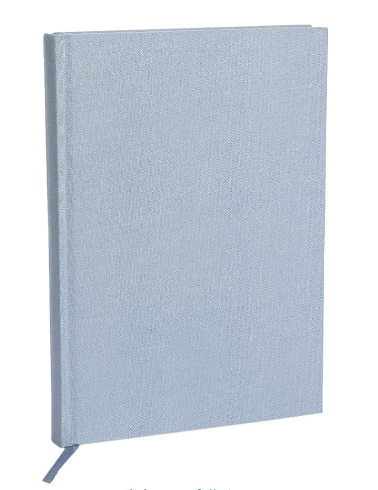 Semikolon Classic 6”x8.4” Bound Linen Ruled Book, Ceil Sky Blue (10209)