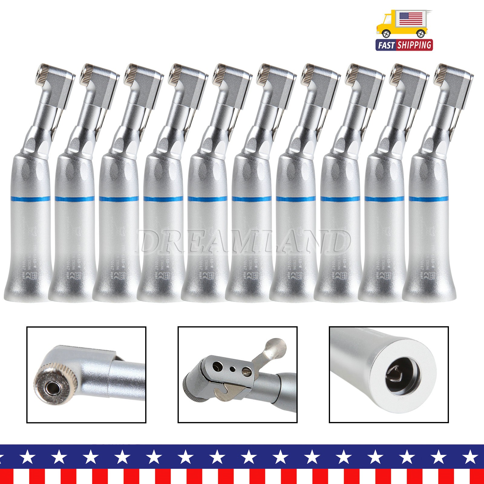 1-10 NSK Type Dental Slow Speed Contra Angle Handpiece Latch E-type contrangulo
