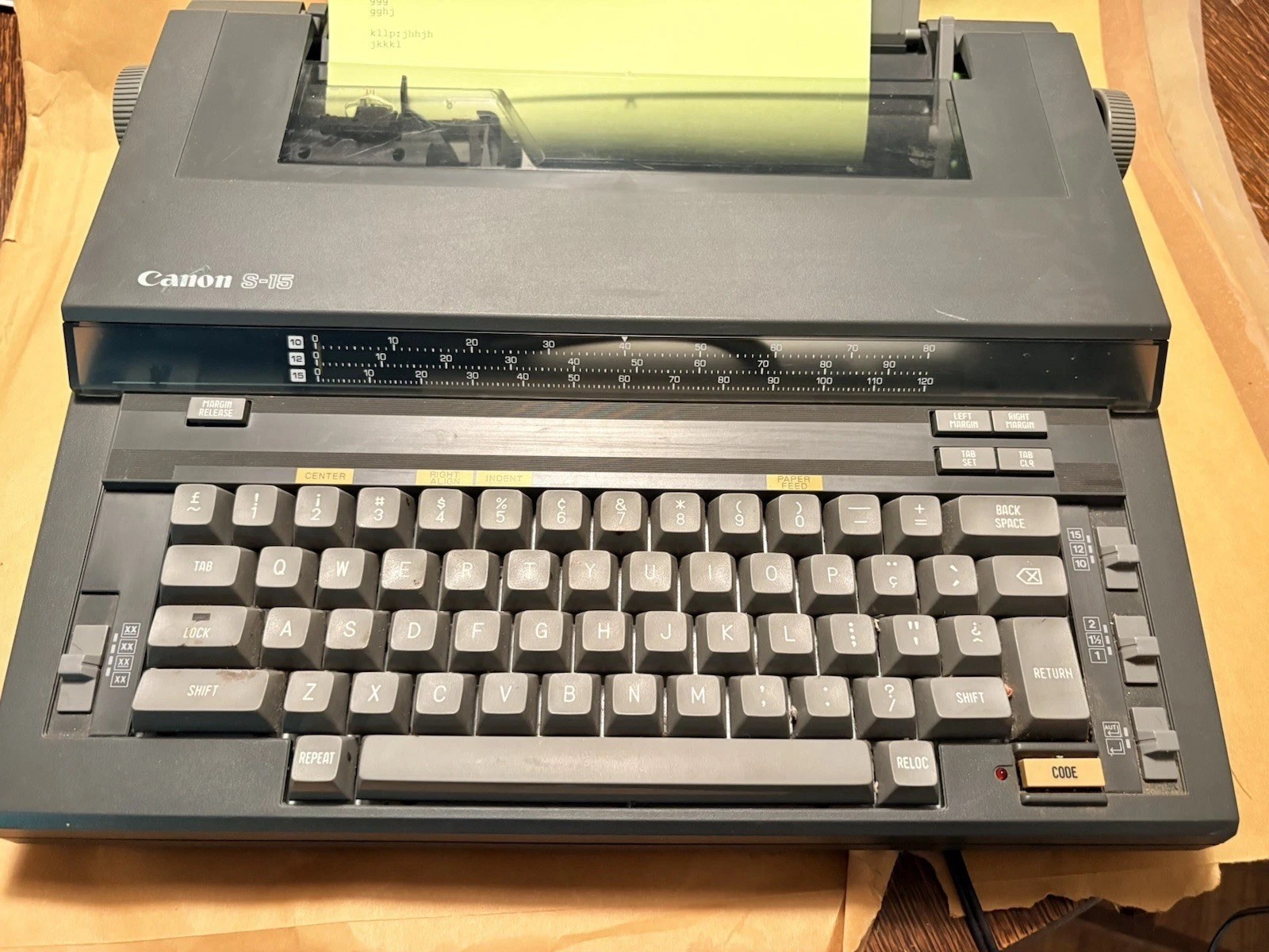 Canon S-15 Electric Typewriter Vintage Keys –