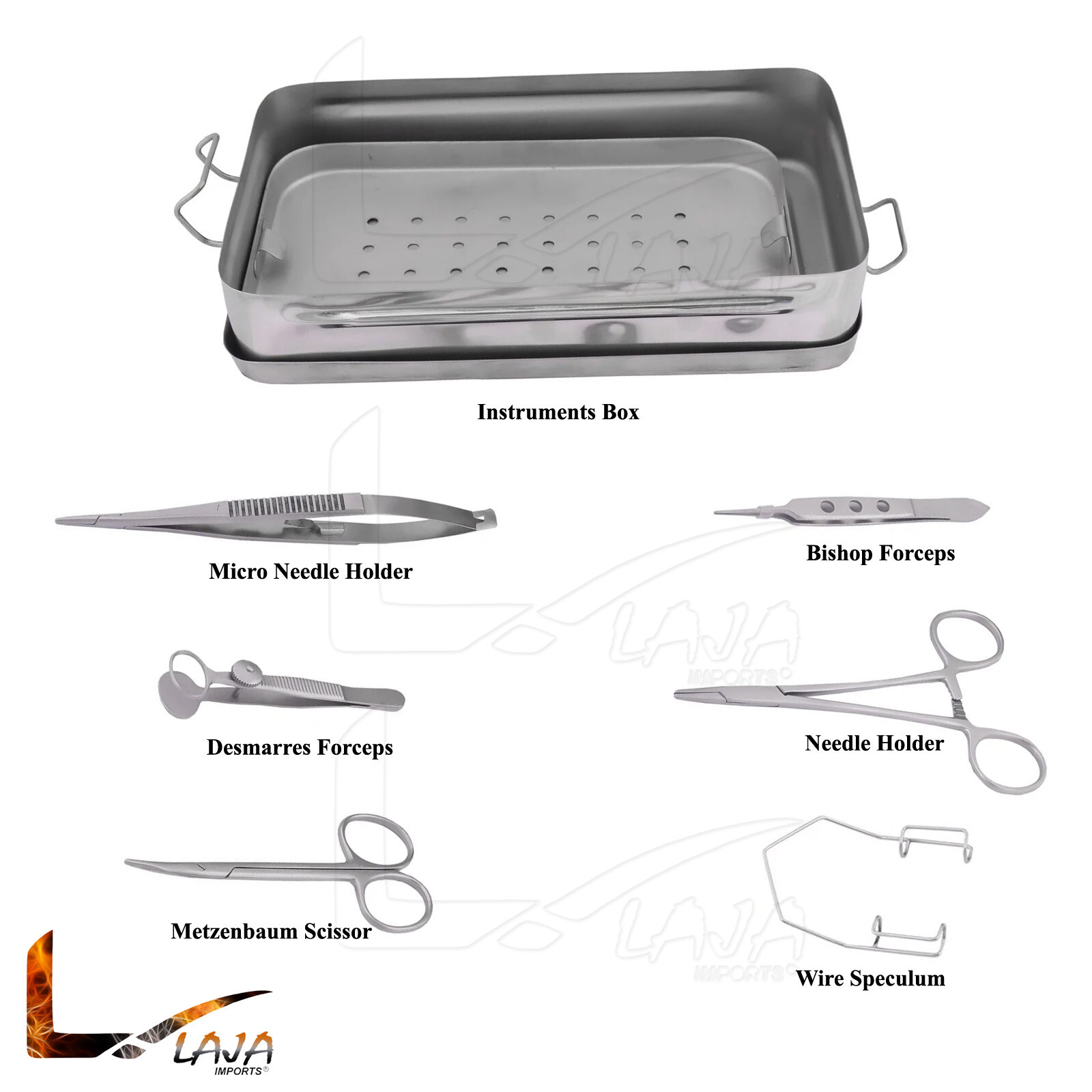 7 Pcs Basic Set Of Micro Surgery Surgical Instruments
